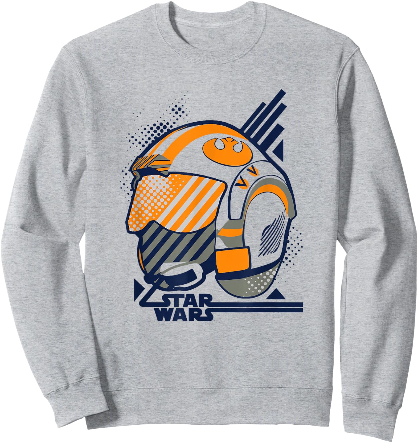 Star Wars Rebels Luke Skywalker Pilot Helmet Animated Logo Sweatshirt - Sweatshirt | Ash