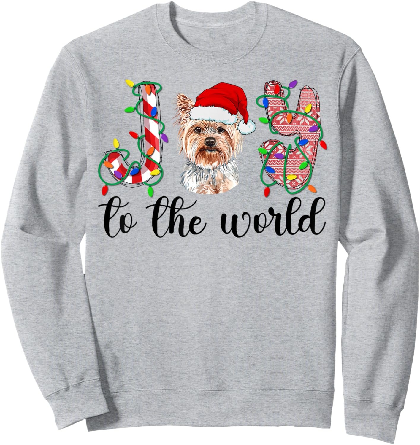 Yorkshire Terrier Christmas Yorkie Xmas Party Sweatshirt - Sweatshirt | Ash