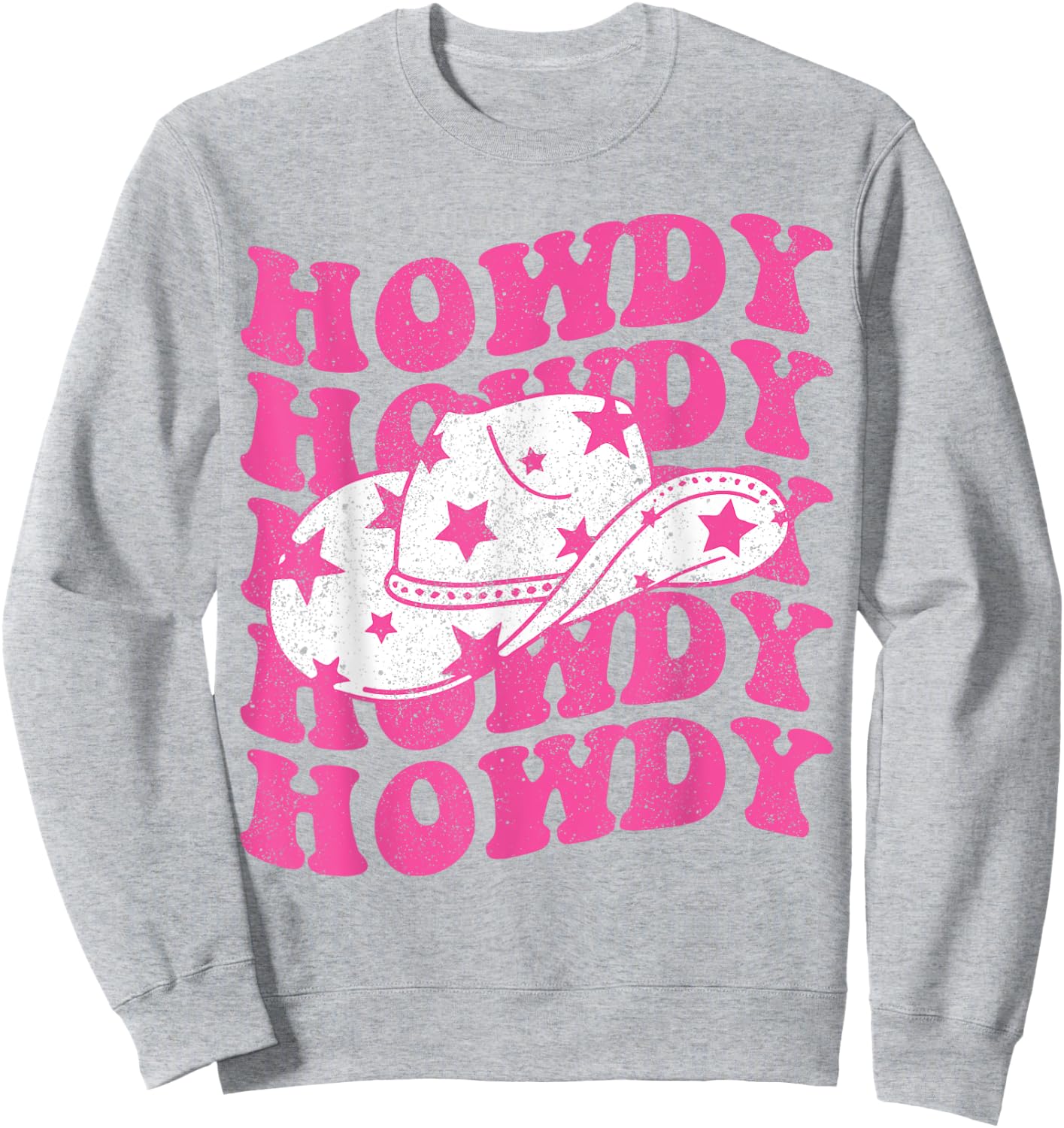 Howdy Southern Western Girl Country Rodeo Pink Cowgirl Women Sweatshirt - Sweatshirt | Ash