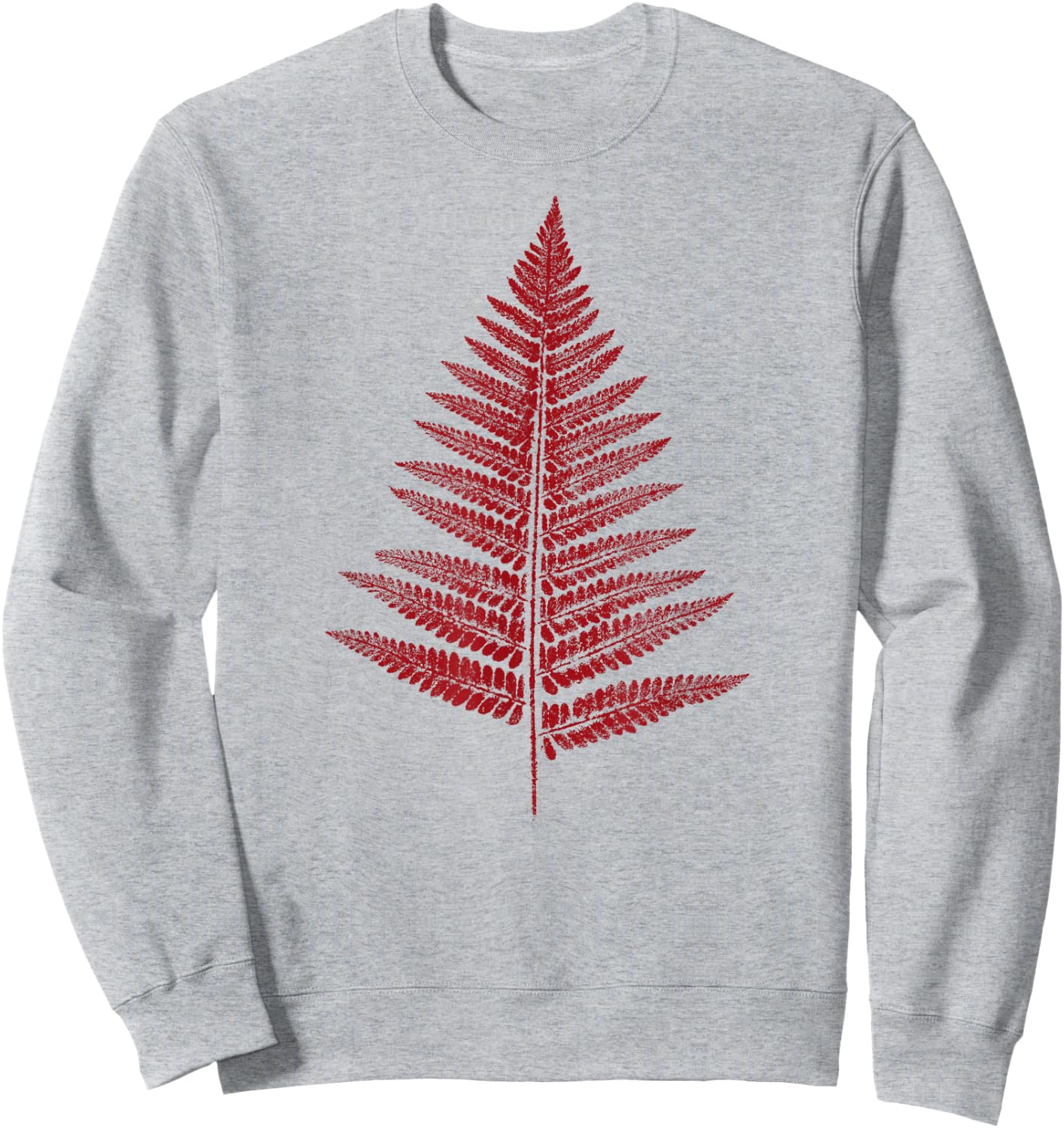Fern Leaf / Nature & Forest - Leaves Stamp Graphic BOTANICAL Sweatshirt - Sweatshirt | Ash