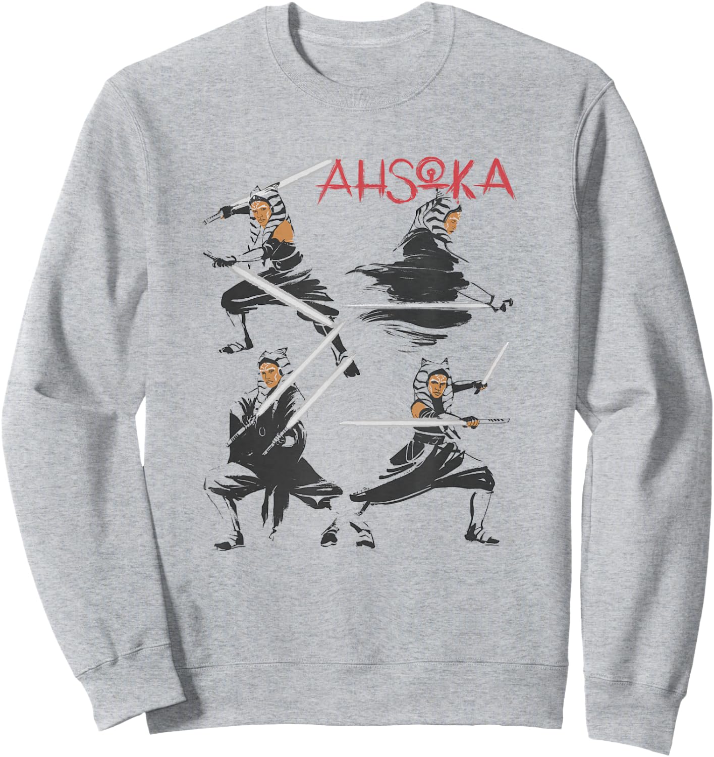 Star Wars: Ahsoka Tano Stance Square Smash Up Sweatshirt - Sweatshirt | Ash
