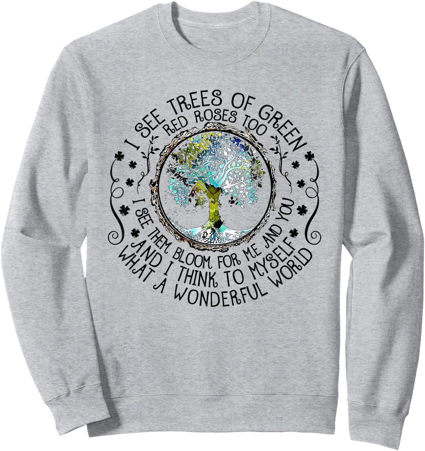 Myself What A Wonderful World Sweatshirt - Sweatshirt | Ash