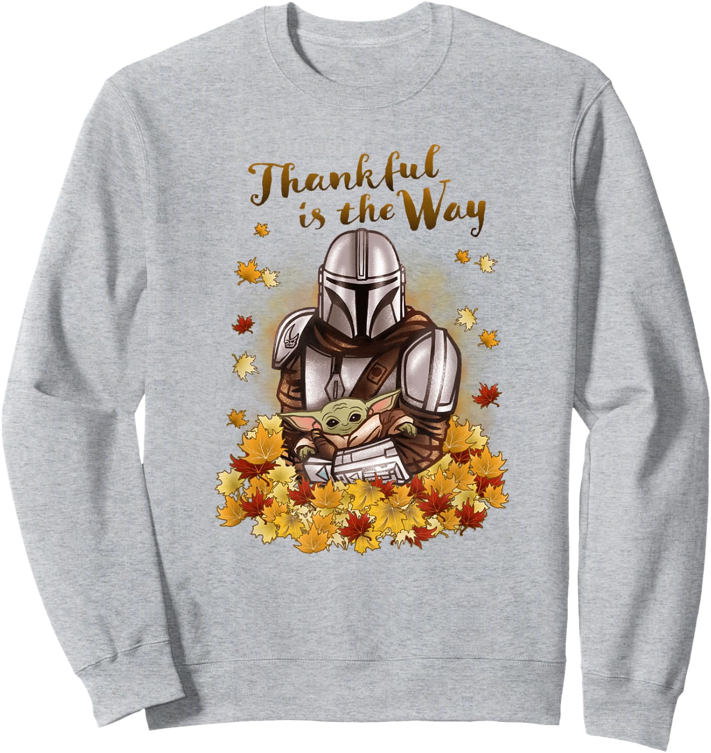 Star Wars: The Mandalorian Halloween Thankful Is The Way Sweatshirt - Sweatshirt | Ash