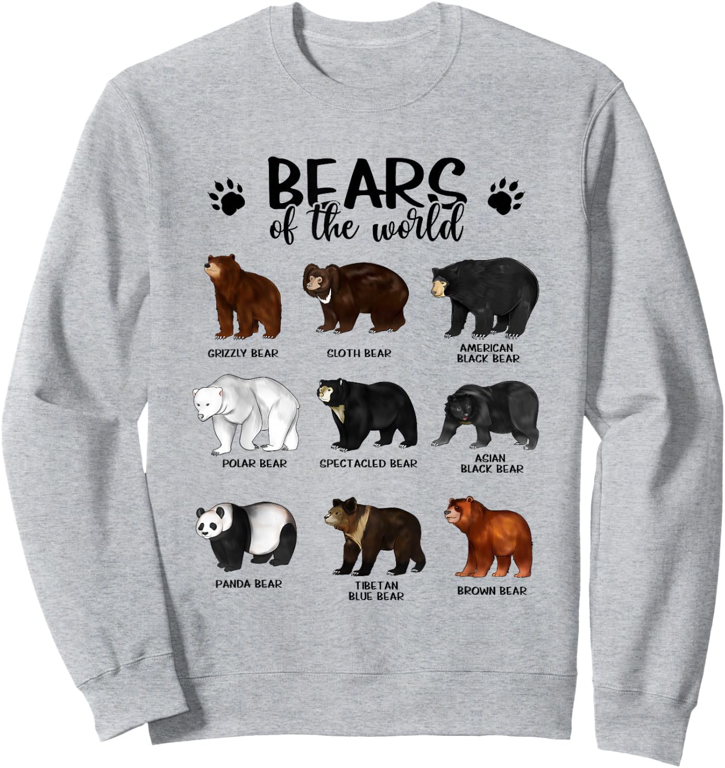 Bears of the world - Bears Sweatshirt - Sweatshirt | Ash
