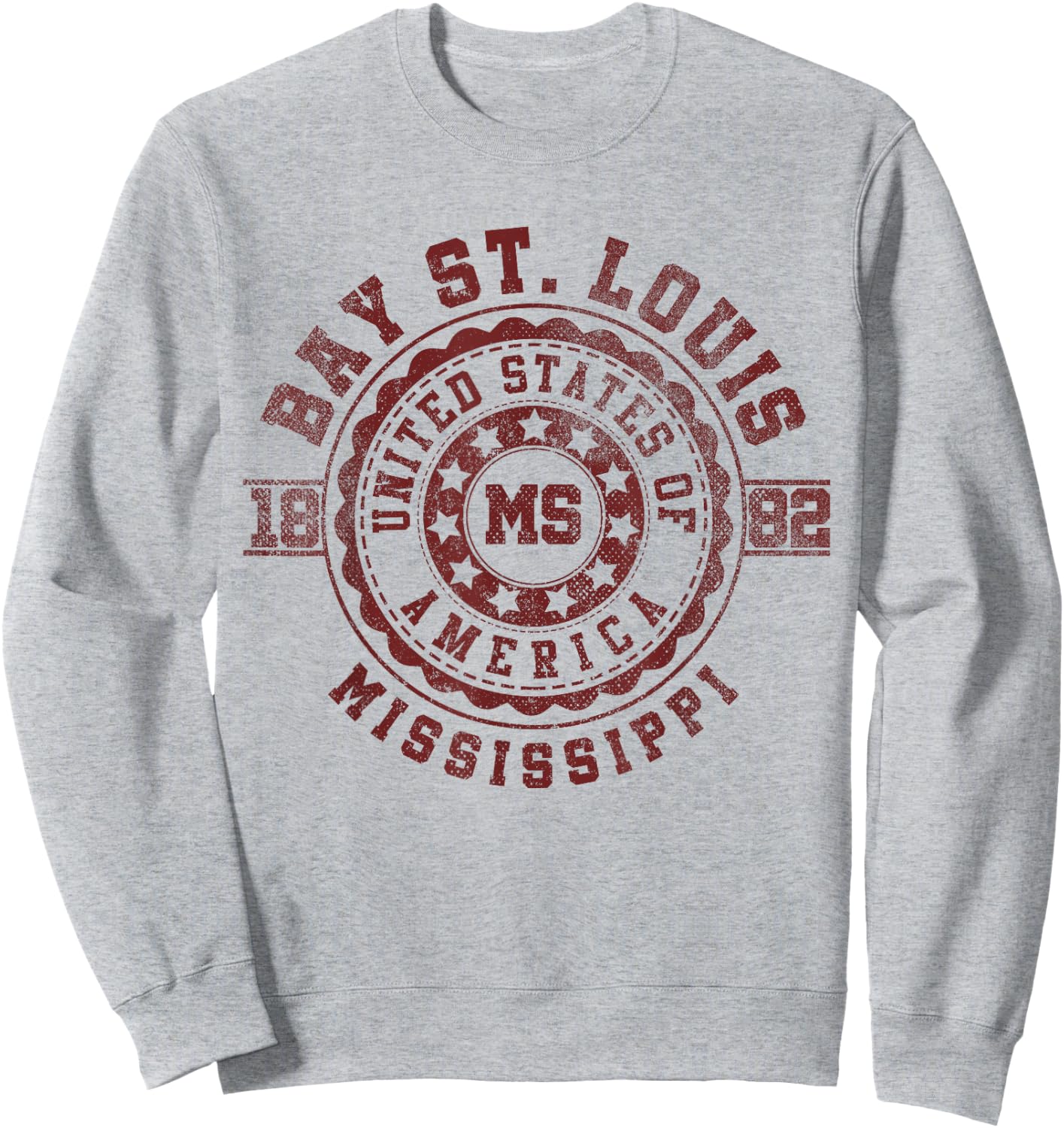 Bay St. Louis MS | Mississippi | Vintage City Apparels Sweatshirt - Sweatshirt | Ash