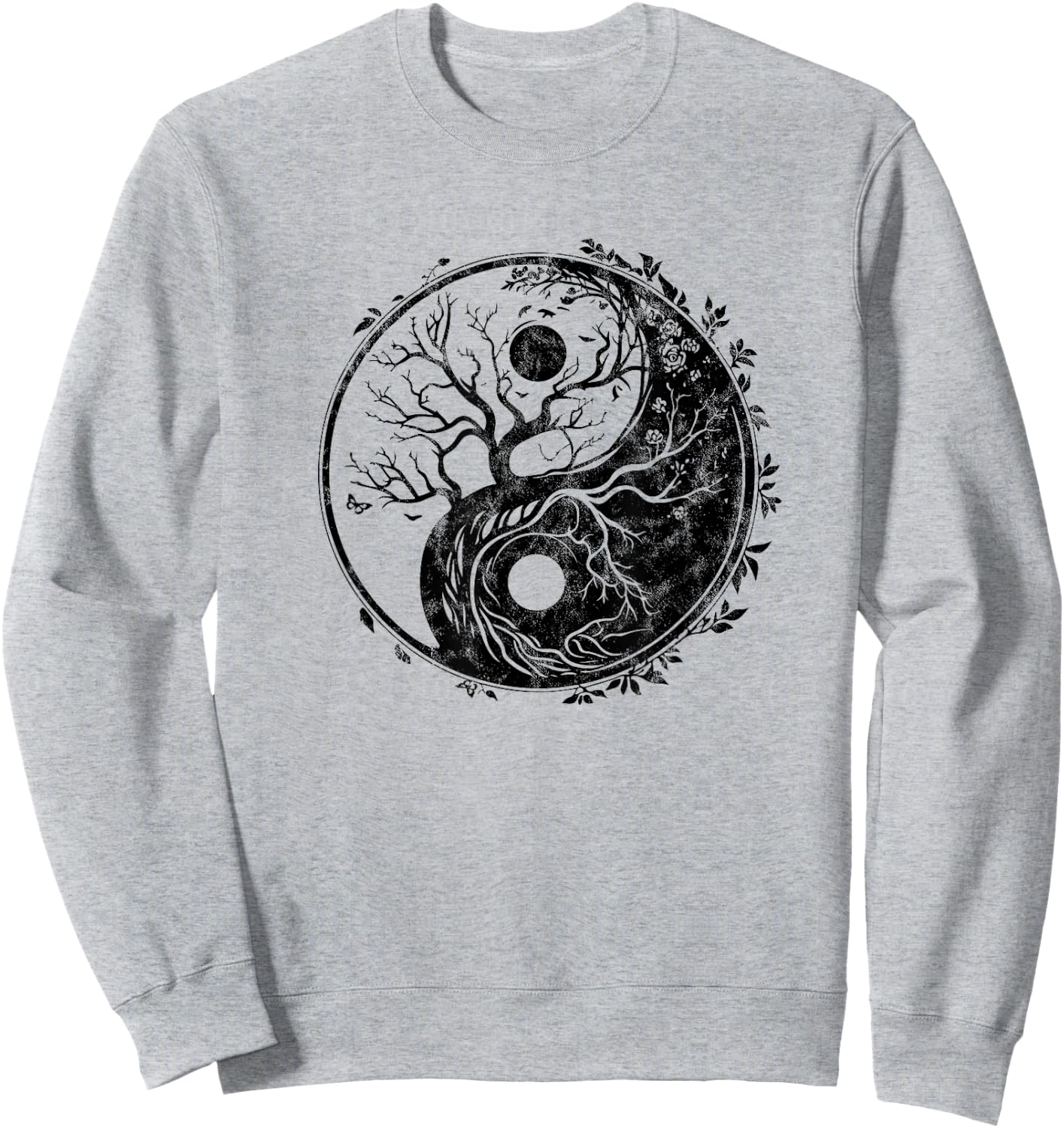 Yin Yang symbol, tree of life, Tai chi, Qigong, yoga, Taoism Sweatshirt - Sweatshirt | Ash
