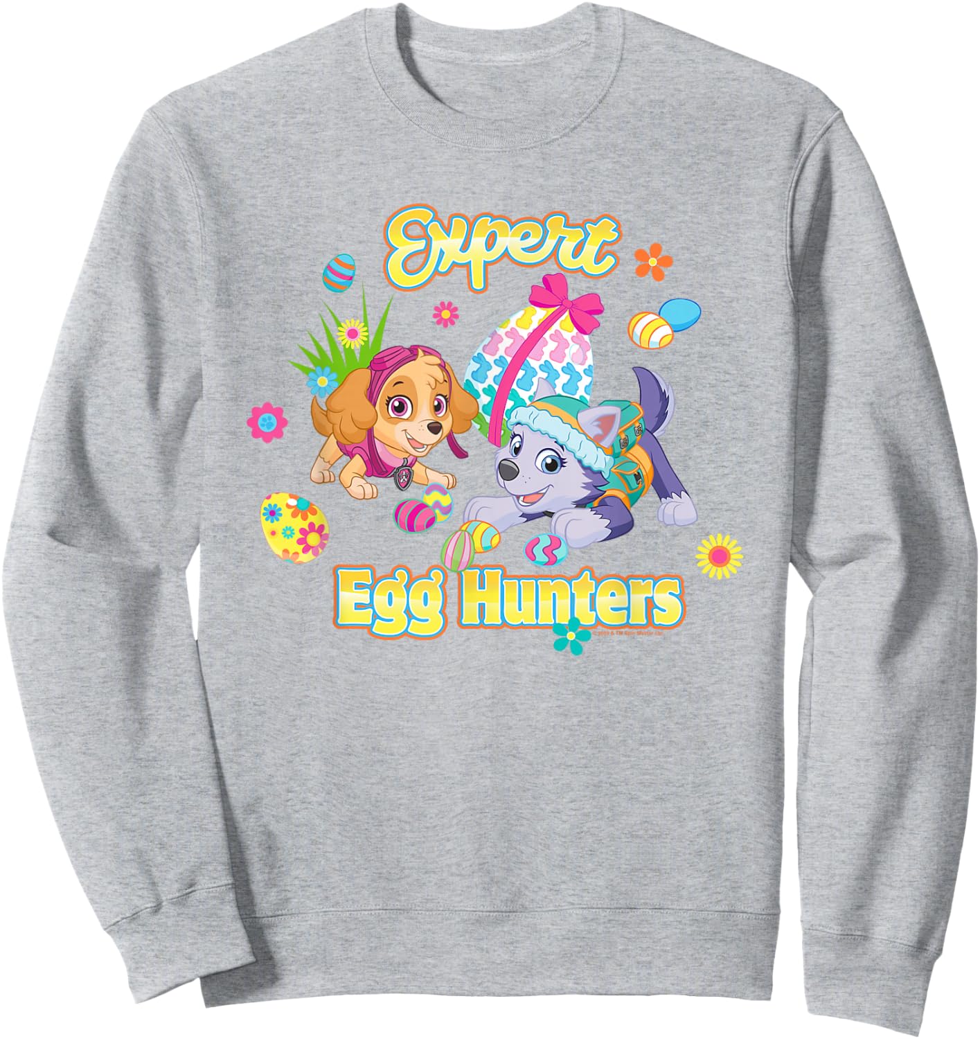 PAW Patrol Expert Easter Egg Hunters Skye And Everest Sweatshirt - Sweatshirt | Ash