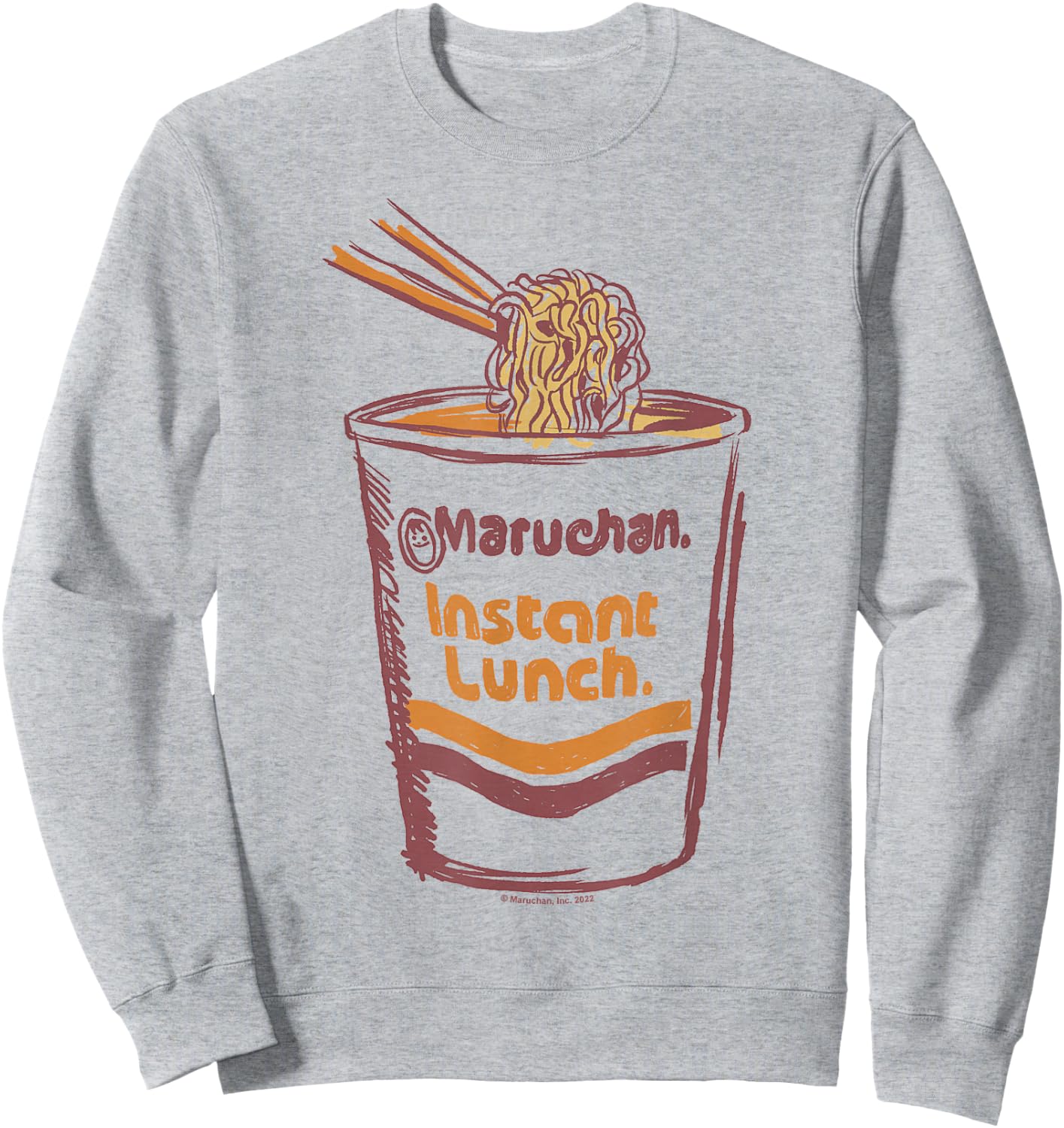 Maruchan Instant Lunch Ramen Cup Art Logo Sweatshirt - Sweatshirt | Ash