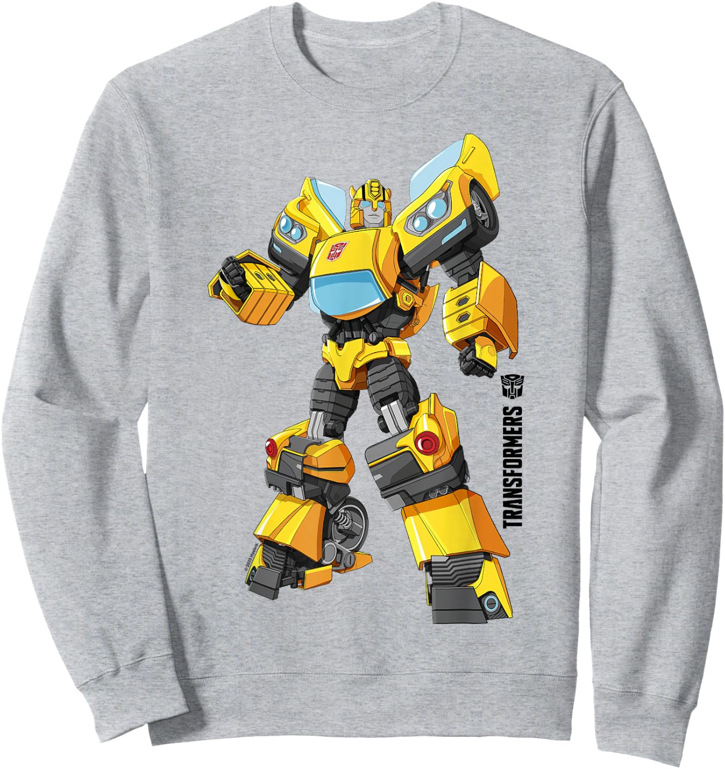 Transformers Bumblebee Autobots Epic Pose Logo Sweatshirt - Sweatshirt | Ash