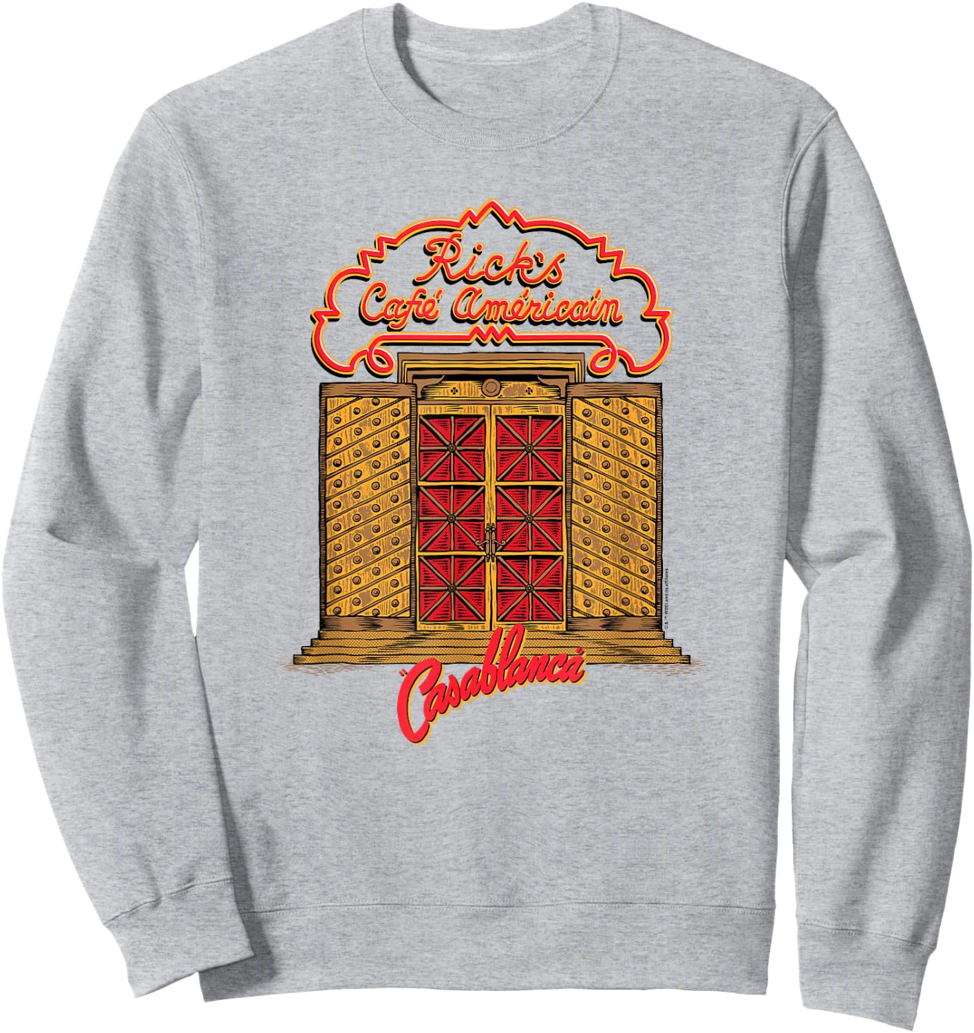 WB100 Casablanca Rick's Café Amèricain Vintage Logo Sweatshirt - Sweatshirt | Ash