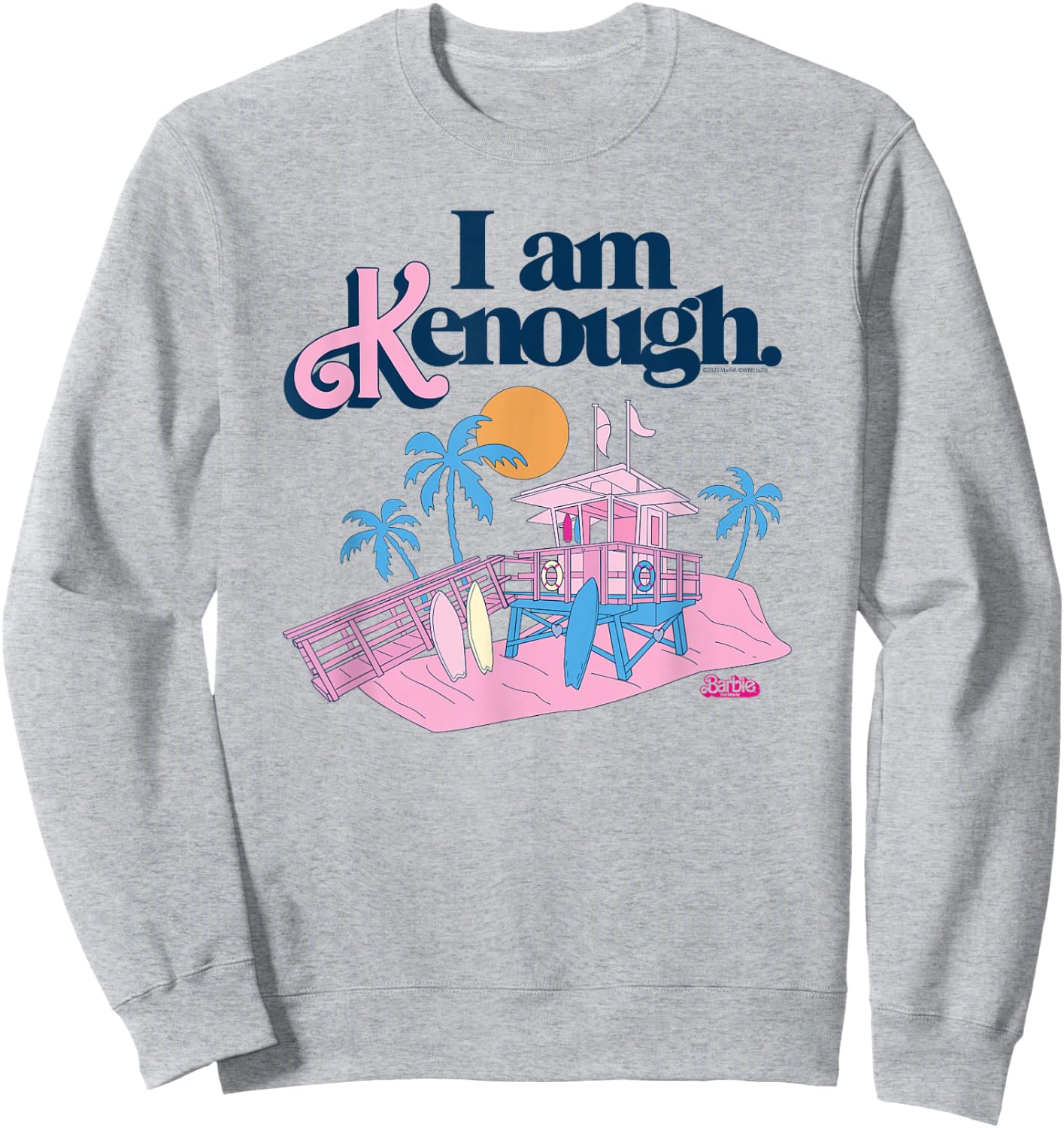 Barbie The Movie - I Am Kenough Lifeguard Stand Sweatshirt - Sweatshirt | Ash