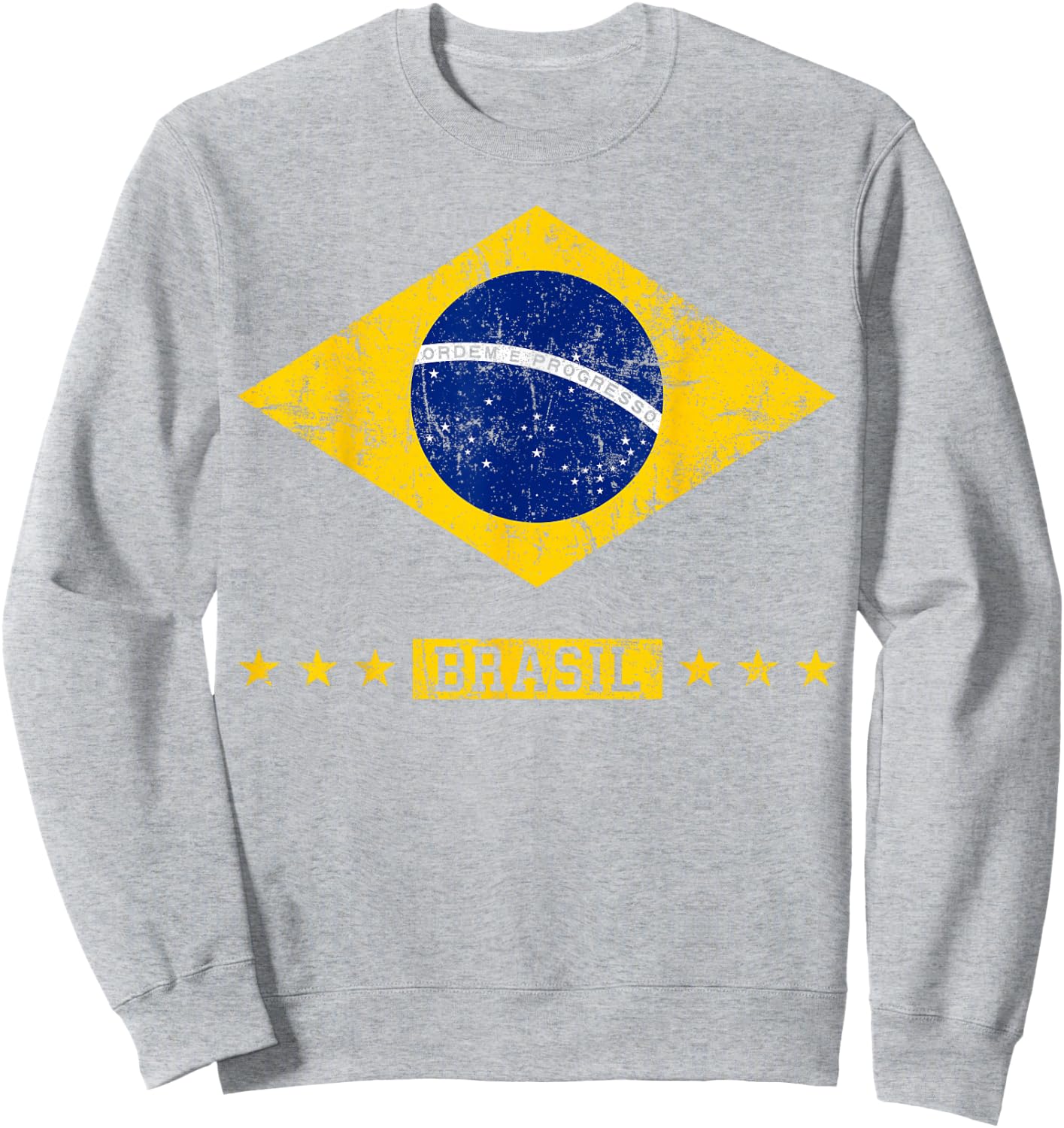 Brazil T Shirt Women Men Kids Brasil Brazilian Flag Green Sweatshirt - Sweatshirt | Ash