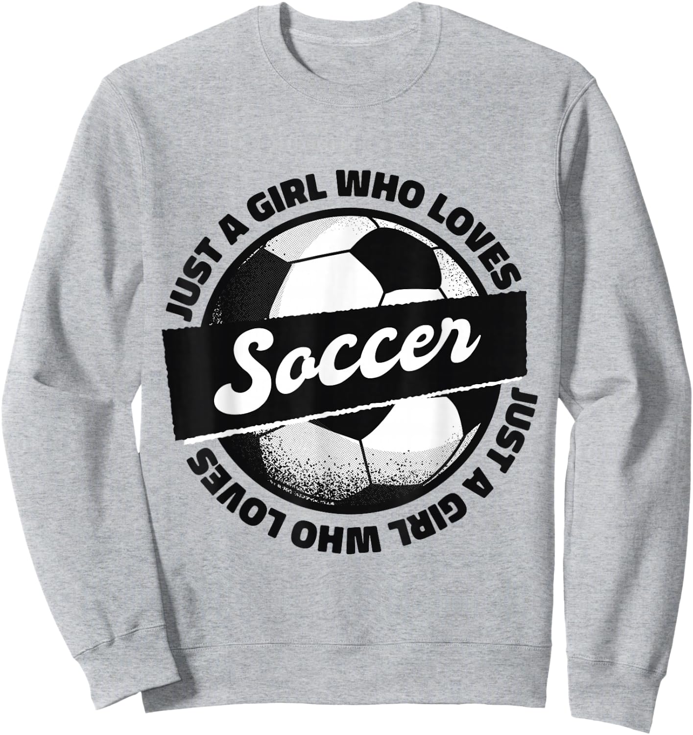 Just a Girl Who Loves Soccer Kids Girl Teen Football Sweatshirt - Sweatshirt | Ash