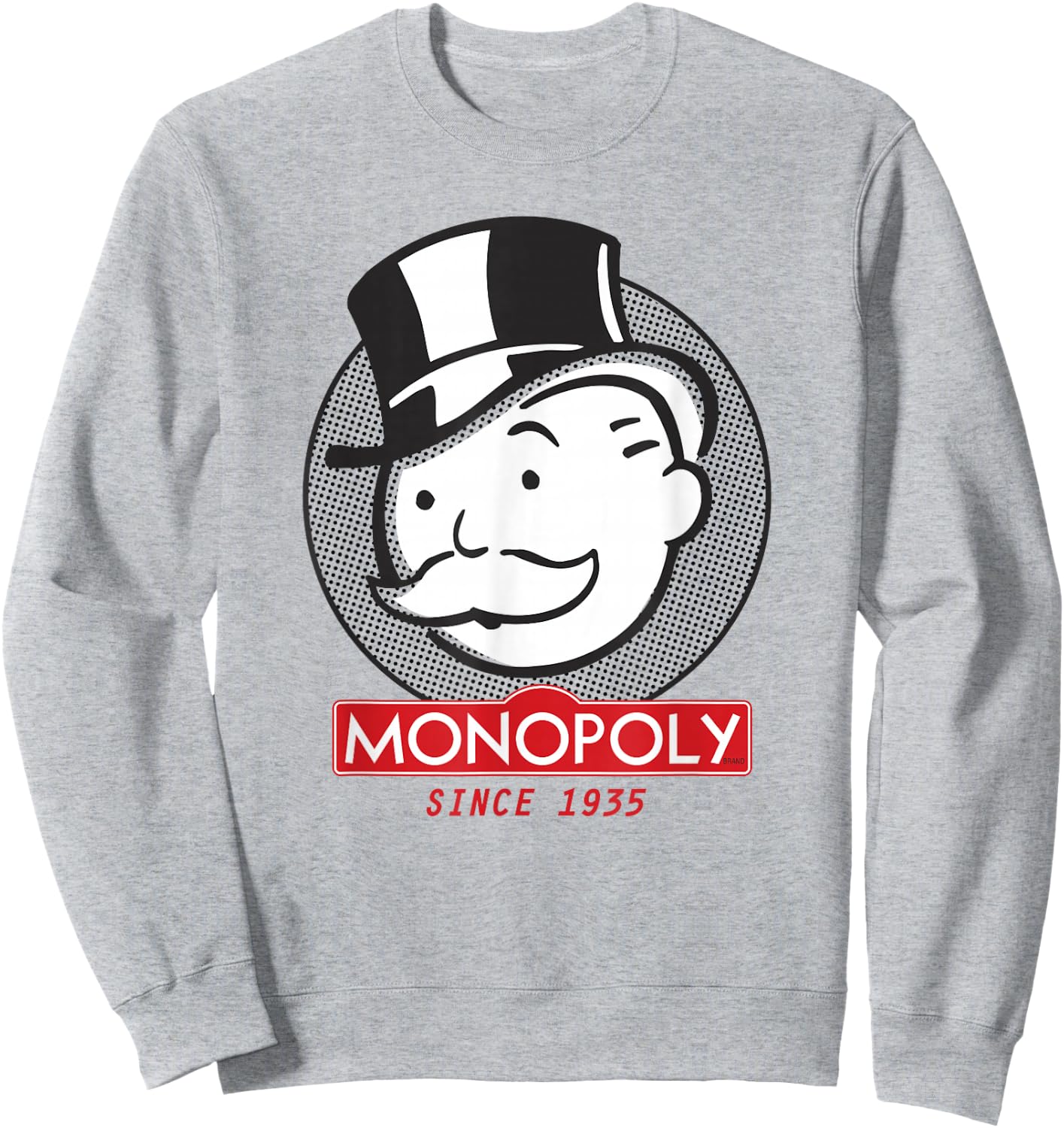 Monopoly Mr. Monopoly Since 1935 Classic Vintage Logo Sweatshirt - Sweatshirt | Ash