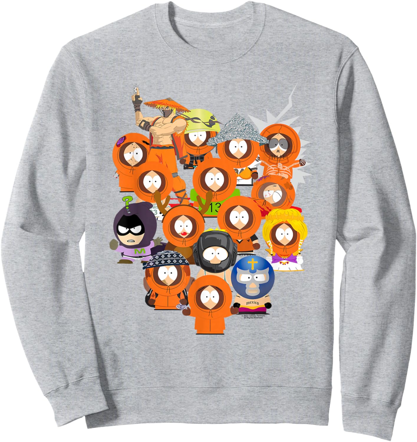 South Park Many Faces of Kenny Sweatshirt - Sweatshirt | Ash