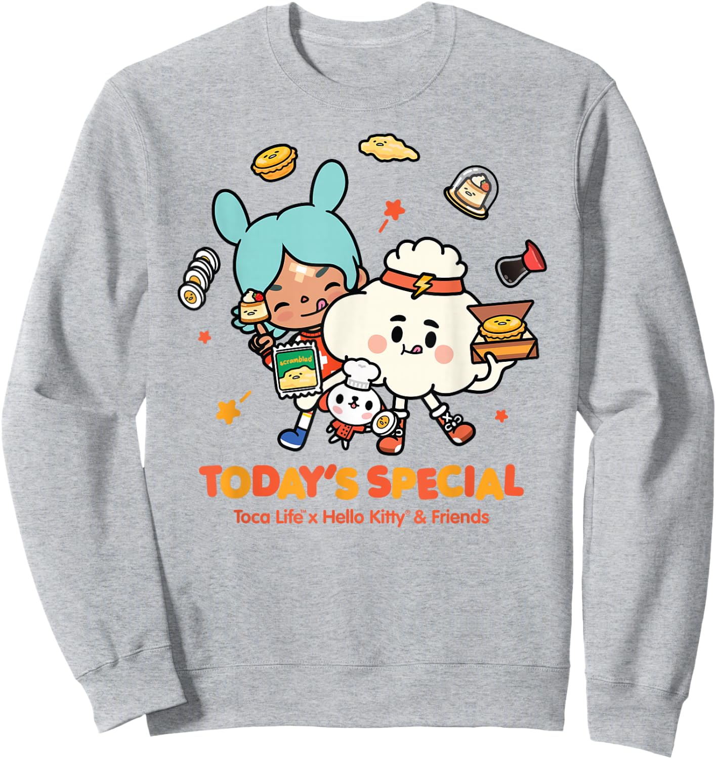 Toca Life x Hello Kitty & Friends Today's Special Sweatshirt - Sweatshirt | Ash