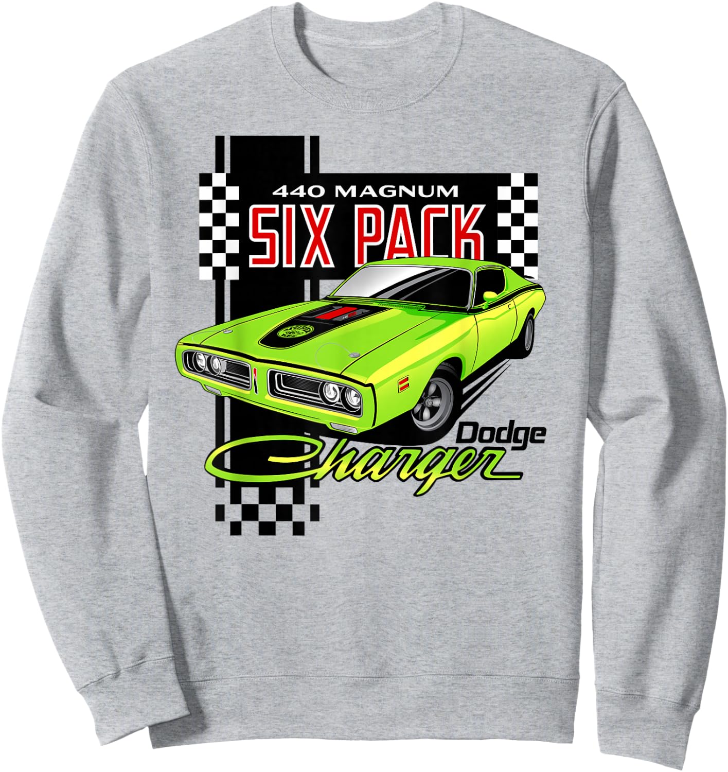 Dodge Charger 440 Magnum Six Pack Sweatshirt - Sweatshirt | Ash