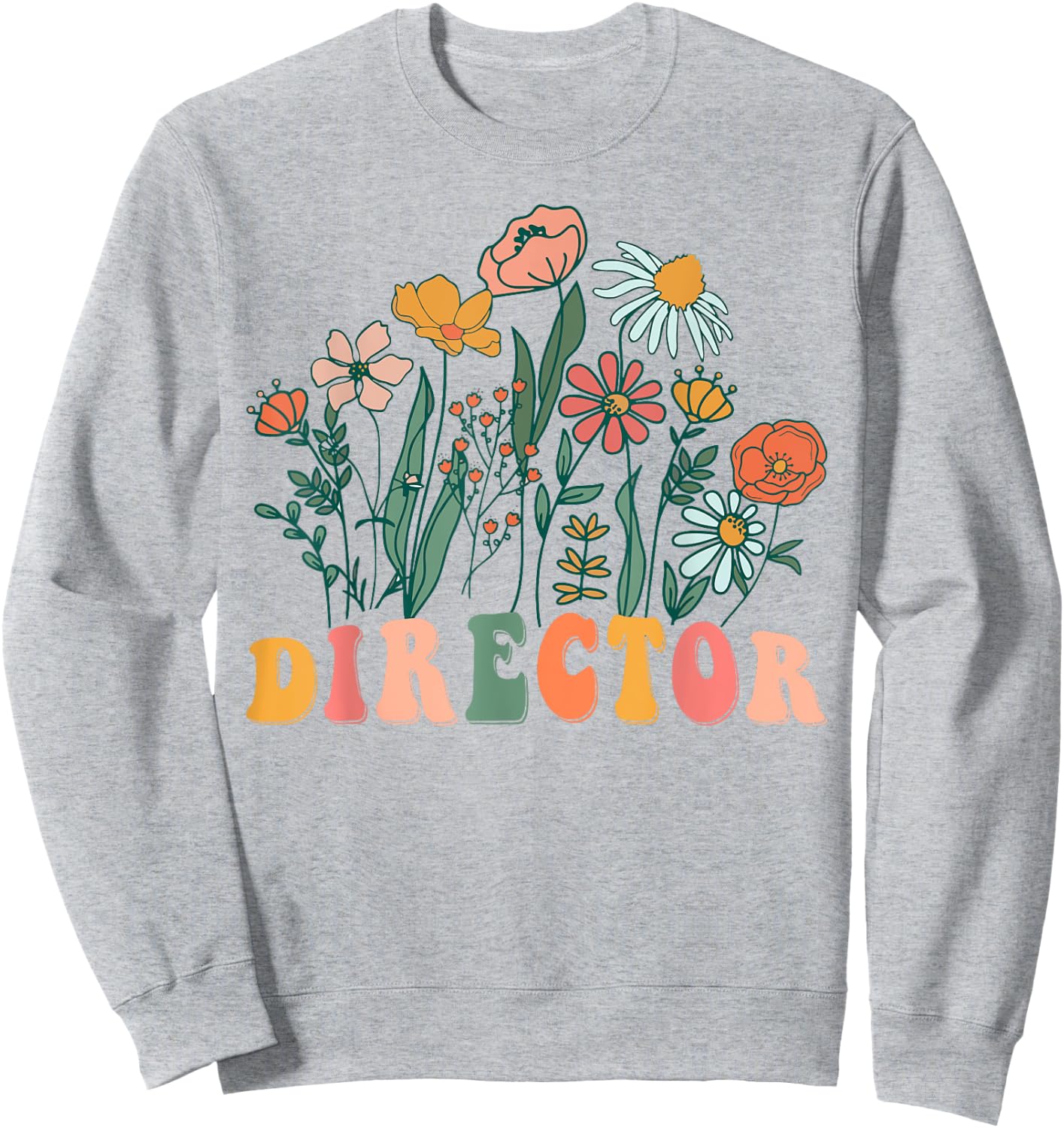 Groovy Wildflower Director Sweatshirt - Sweatshirt | Ash