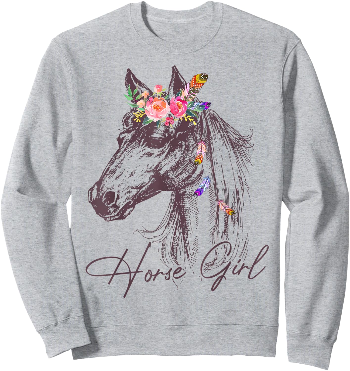 Horse Girl Horse Lover Gift Women Teenage Horseback Riding Sweatshirt - Sweatshirt | Ash