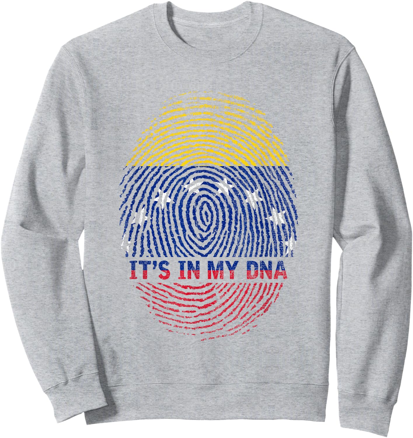 DNA Fingerprint Proud Venezuela Flag Patriotic Venezuela Sweatshirt - Sweatshirt | Ash