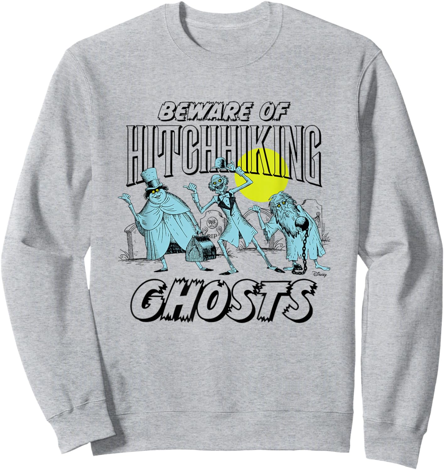 Haunted Mansion - HItchhiking Ghost Sweatshirt - Sweatshirt | Ash