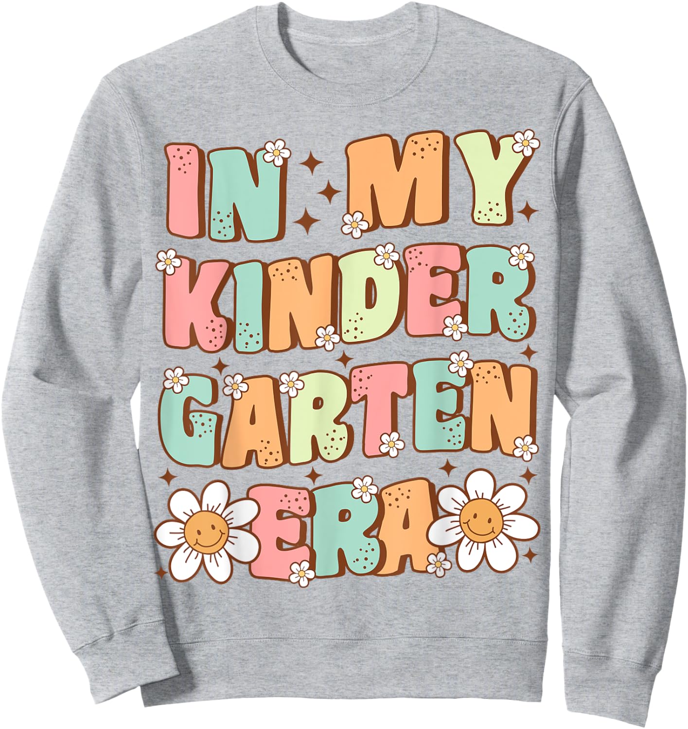 In My Kindergarten Era Groovy Kindergarten Back to School Sweatshirt - Sweatshirt | Ash