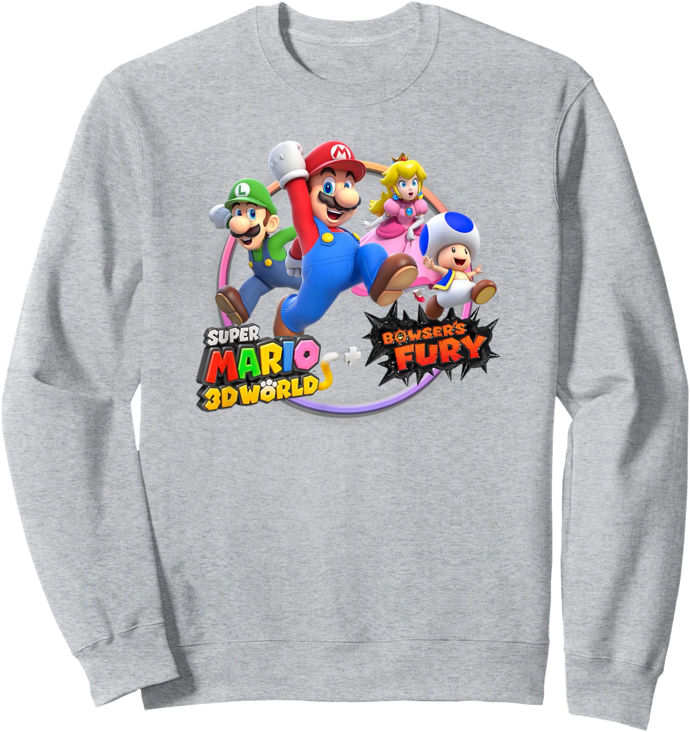 Super Mario 3D World: Bowser's Fury Nintendo Game Poster Sweatshirt - Sweatshirt | Ash