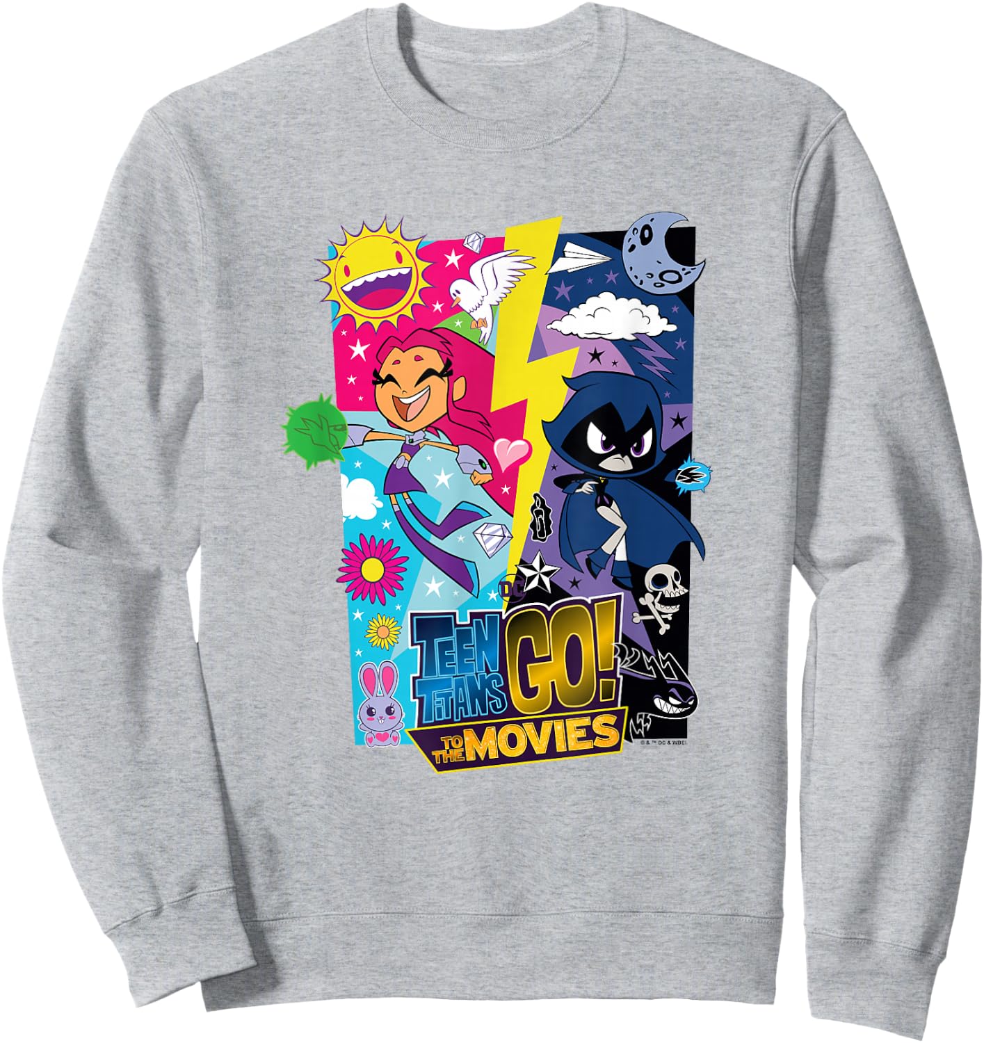 Teen Titans Go! to The Movies Light Dark Starfire Raven Duo Sweatshirt - Sweatshirt | Ash