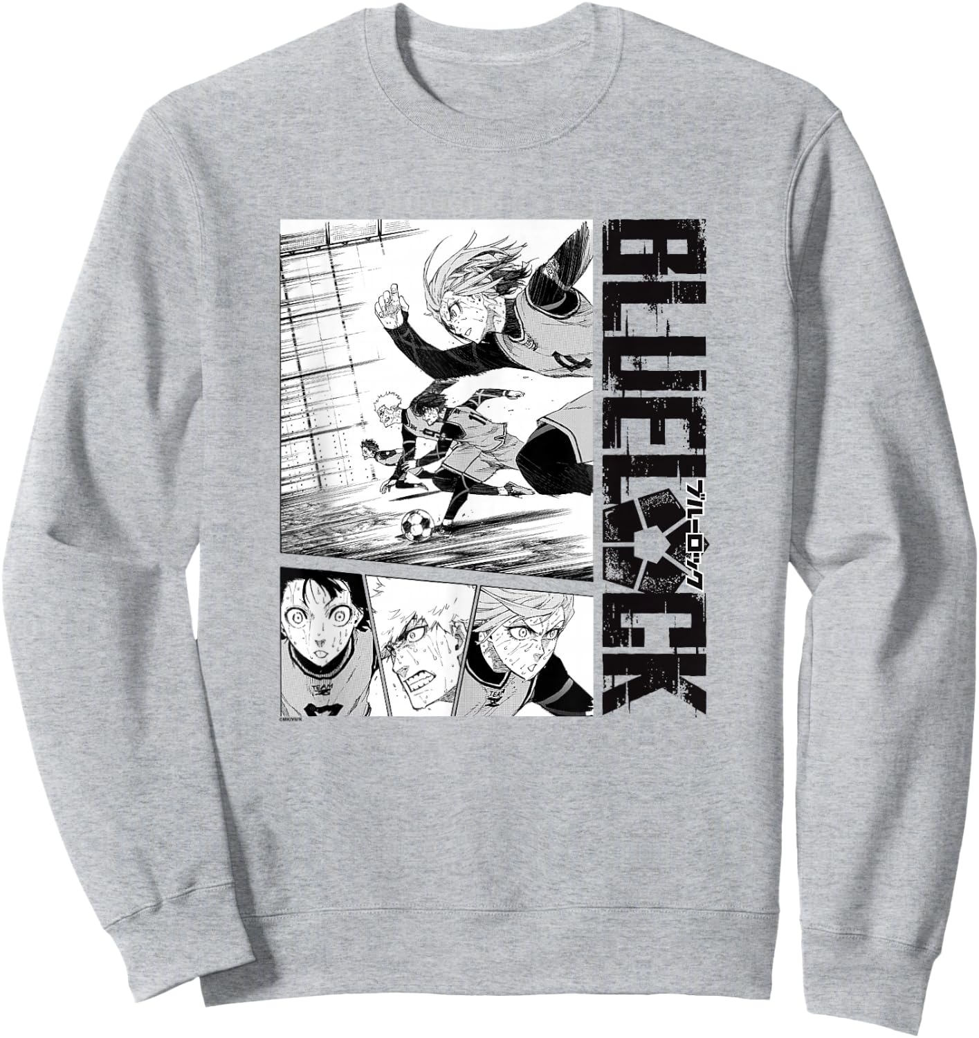 Blue Lock Bachira Kunigami Chigiri with The Goal Scent Logo Sweatshirt - Sweatshirt | Ash