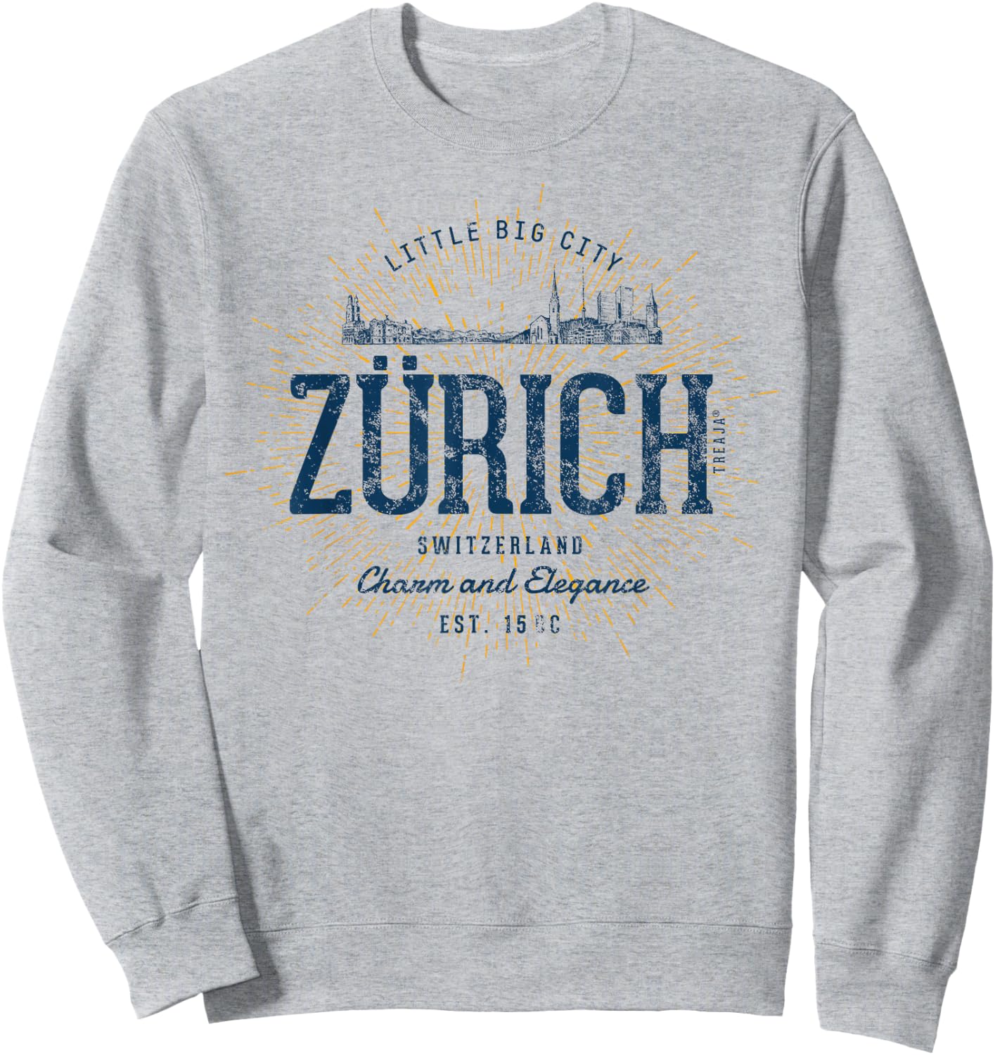 Switzerland Vintage Zurich Retro Sweatshirt - Sweatshirt | Ash
