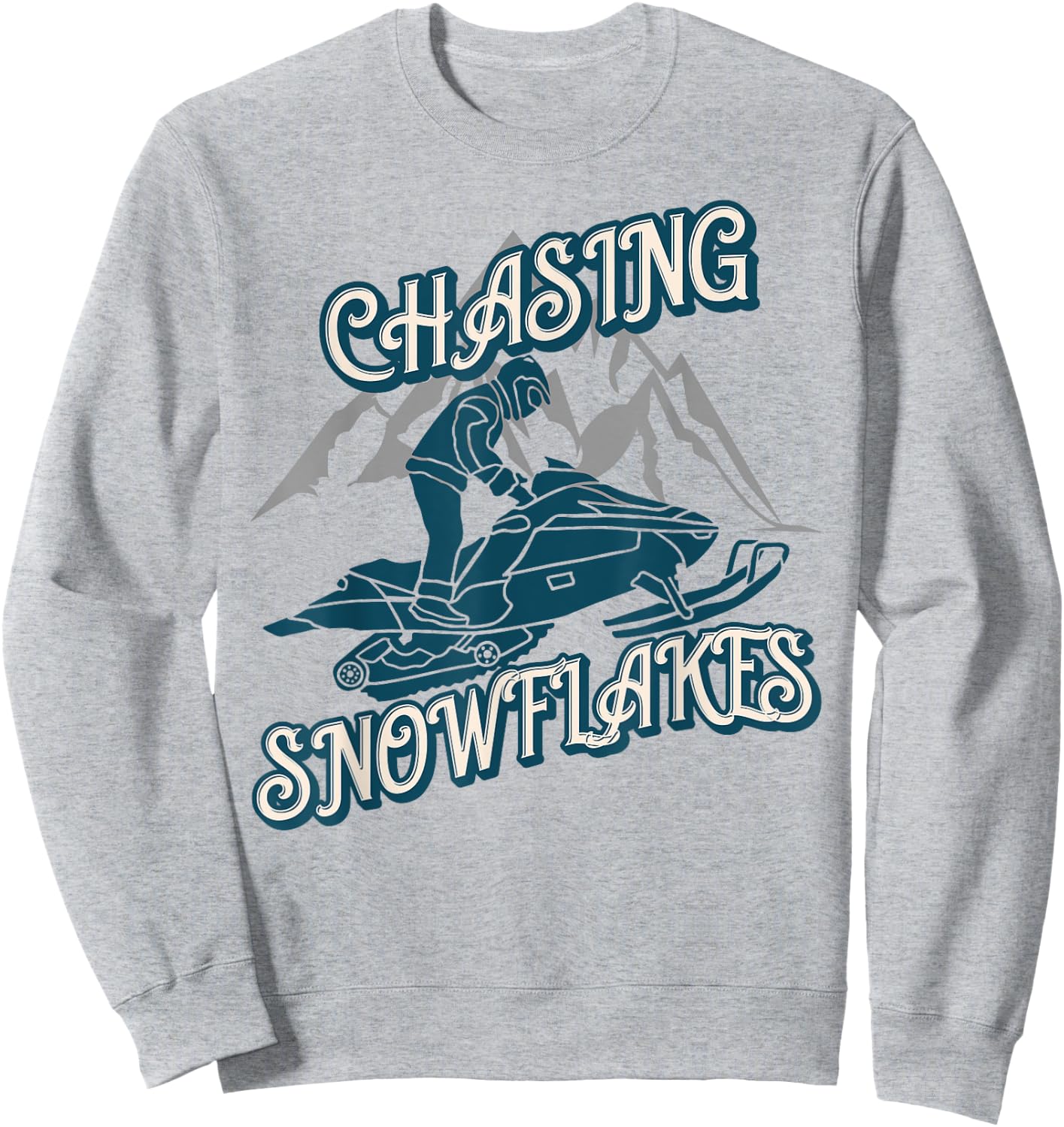 Snowmobile Trail Vintage Style Snowmobiling Gifts Sweatshirt - Sweatshirt | Ash
