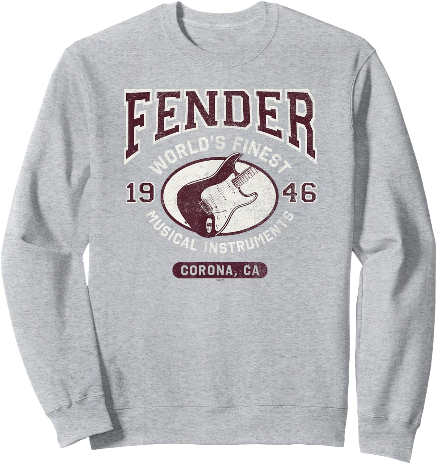 Fender World's Finest Musical Instruments Collegiate Strat Sweatshirt - Sweatshirt | Ash