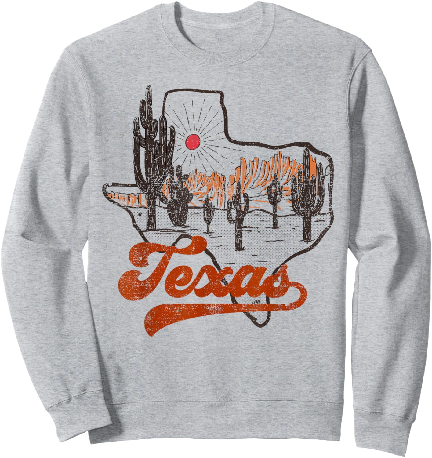 Retro Vintage Cactus Desert Western Country Texas Cowgirls Sweatshirt - Sweatshirt | Ash