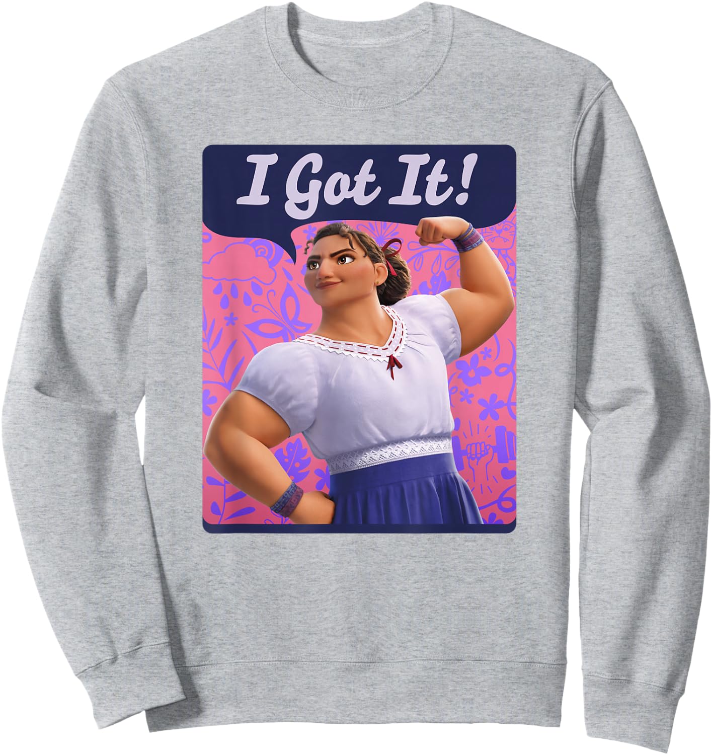 Disney Encanto Luisa I Got It Floral Poster Small Sweatshirt - Sweatshirt | Ash