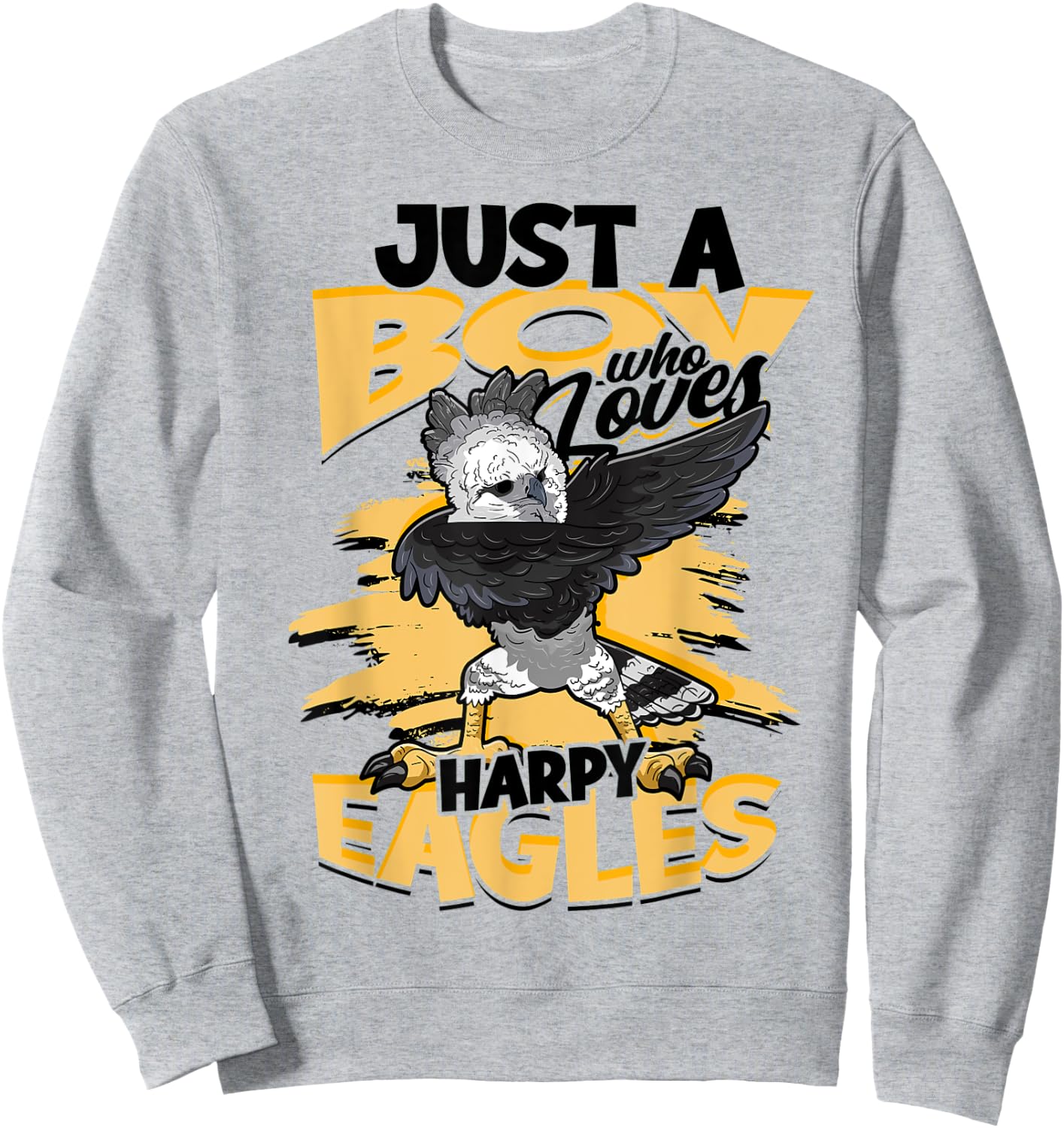 Just A Boy Who Loves Harpy Eagles Birds Kids Harpy Eagle Sweatshirt - Sweatshirt | Ash