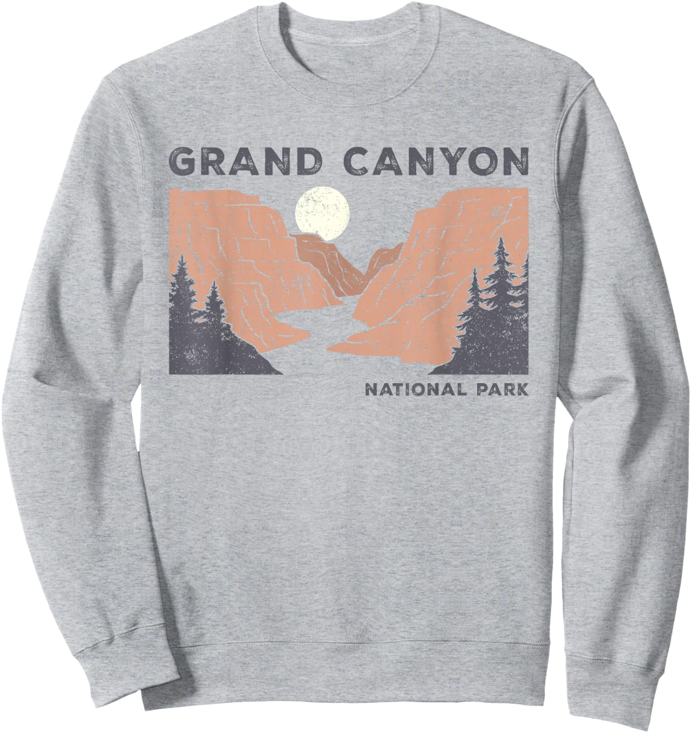 Retro Grand Canyon Shirt Arizona National Park Hiking Sweatshirt - Sweatshirt | Ash