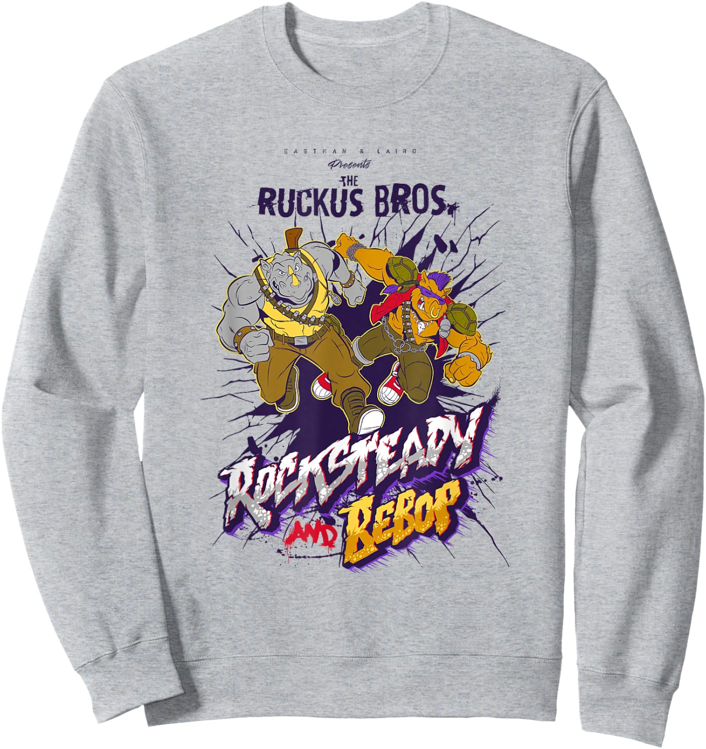 Teenage Mutant Ninja Turtles Bebop & Rocksteady Retro Sweatshirt - Sweatshirt | Ash