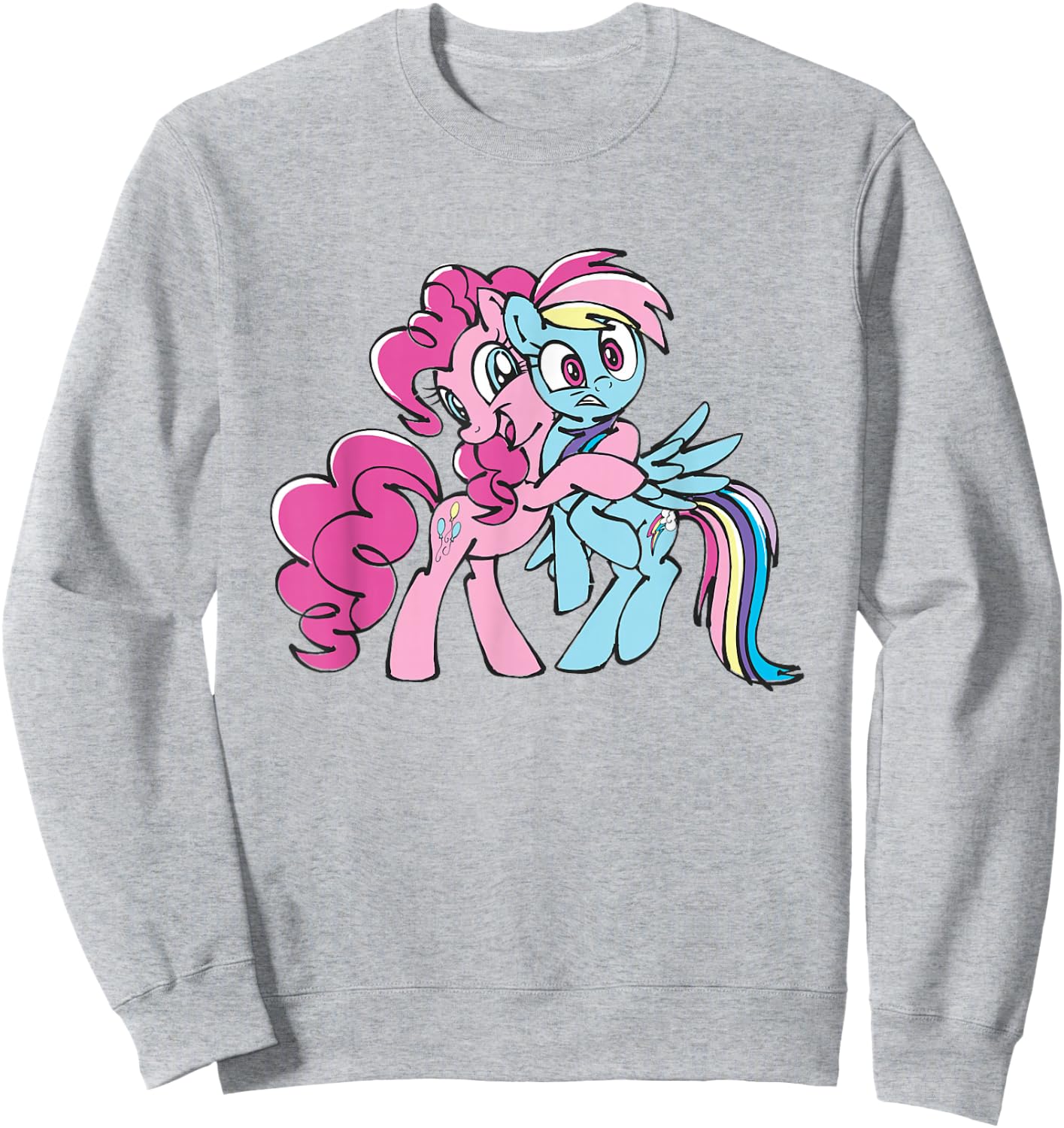 My Little Pony Pinkie Pie Hugs Rainbow Dash Sweatshirt - Sweatshirt | Ash