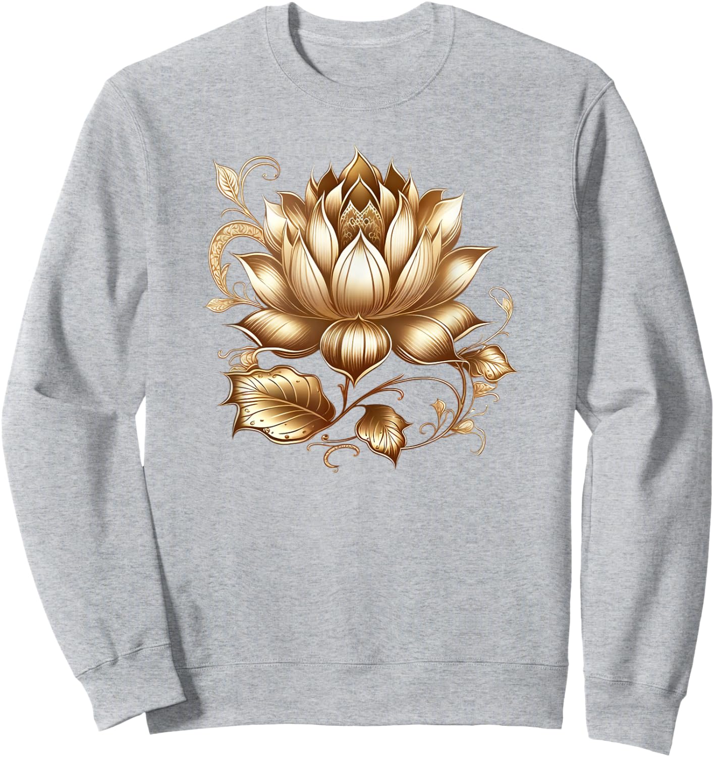 Lotus flower Buddhism spiritual symbol yoga namaste nature Sweatshirt - Sweatshirt | Ash