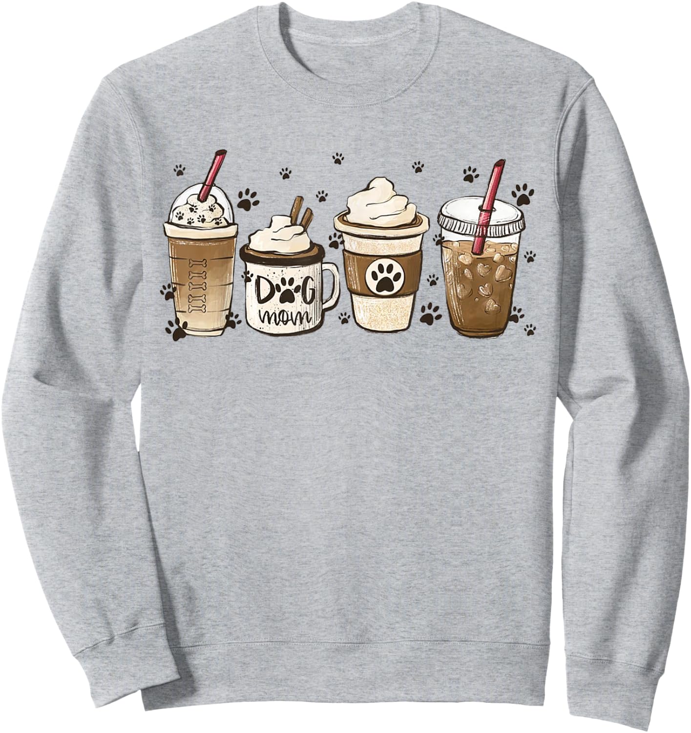 Coffee And Dog Mom Mother's Day Coffee Lover Dog Lover Gift Women Sweatshirt - Sweatshirt | Ash