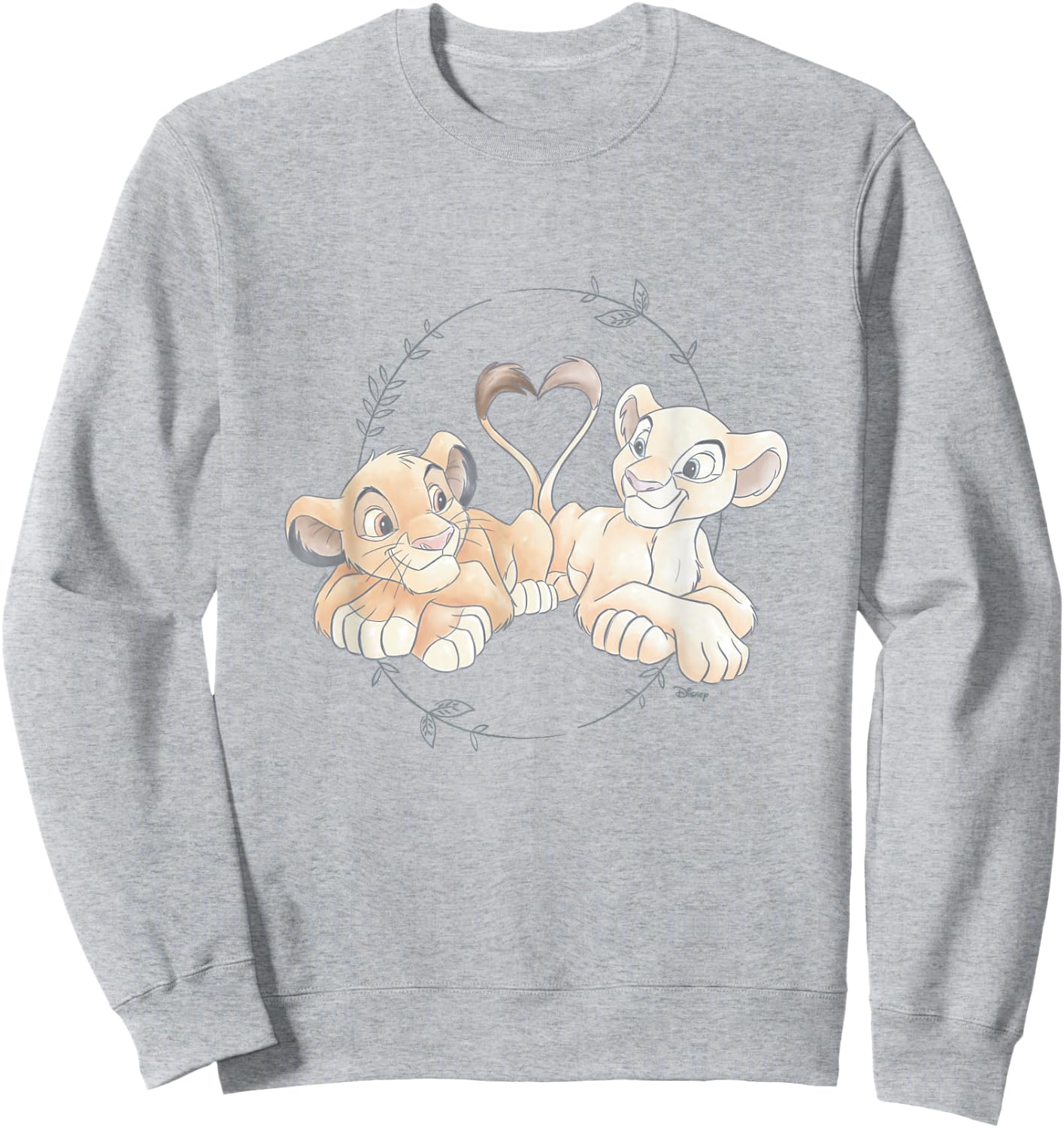 The Lion King - Simba Nala Heart Sweatshirt - Sweatshirt | Ash