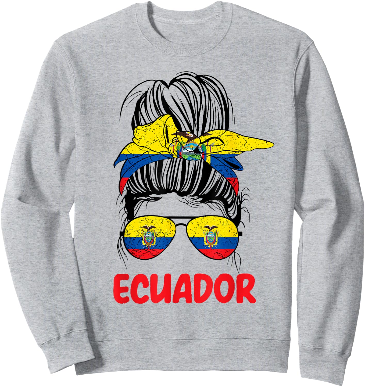 Ecuadorian Girl Ecuador Women Chica Ecuatoriana flag Pride Sweatshirt - Sweatshirt | Ash