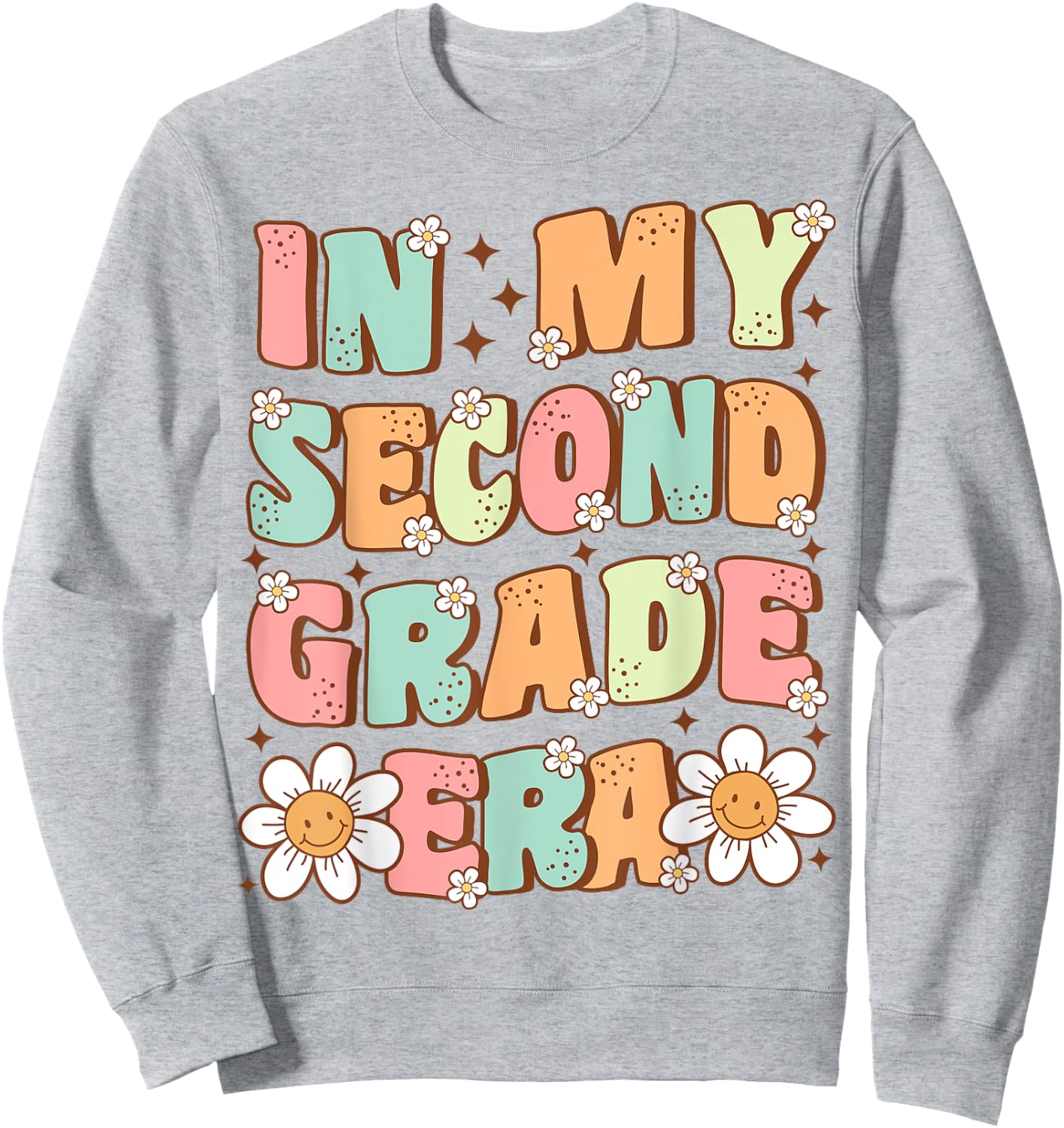 In My Second Grade Era Cute Groovy 2nd Grade Back to School Sweatshirt - Sweatshirt | Ash