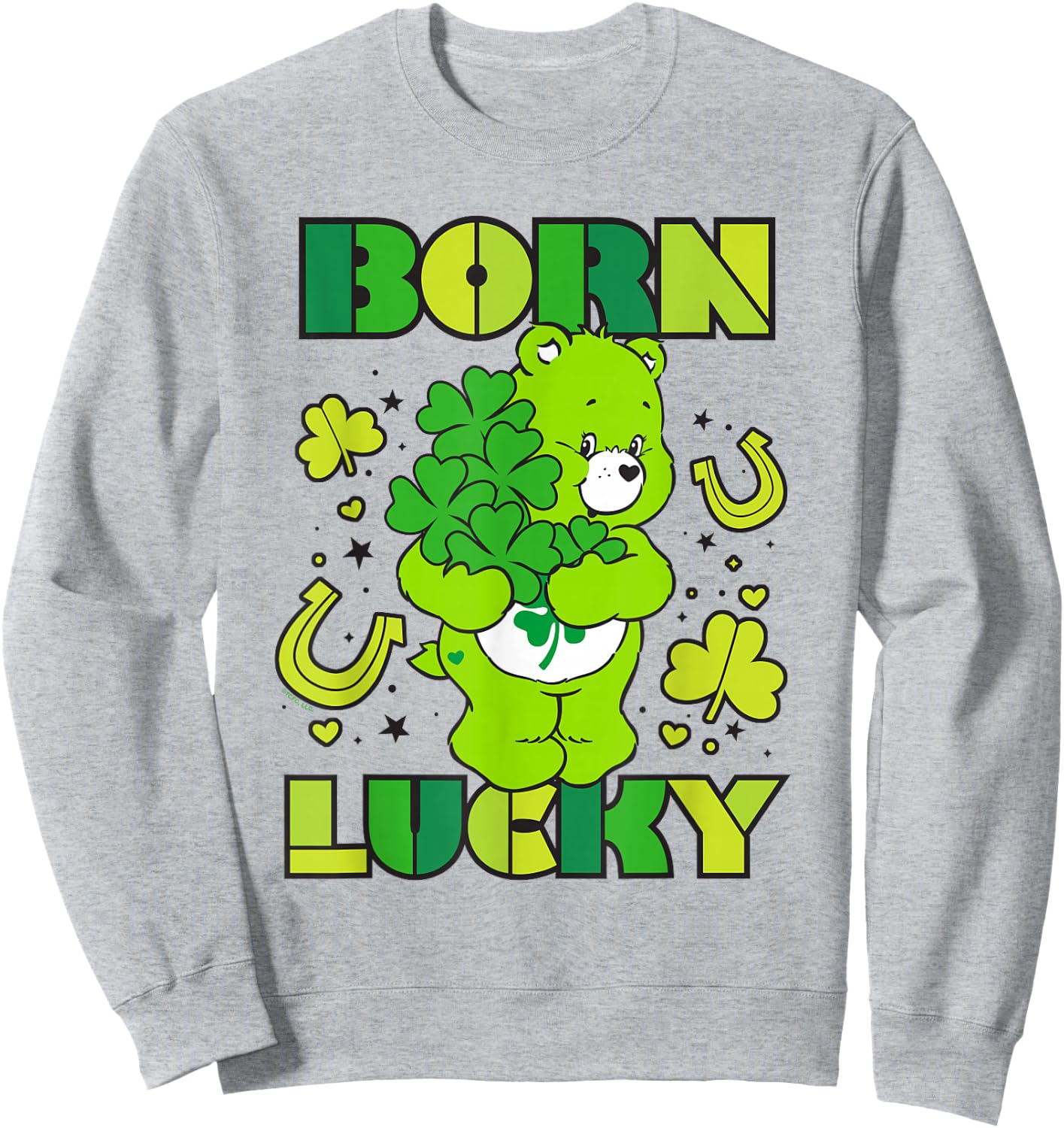 Care Bears Born Lucky Good Luck Bear Sweatshirt - Sweatshirt | Ash