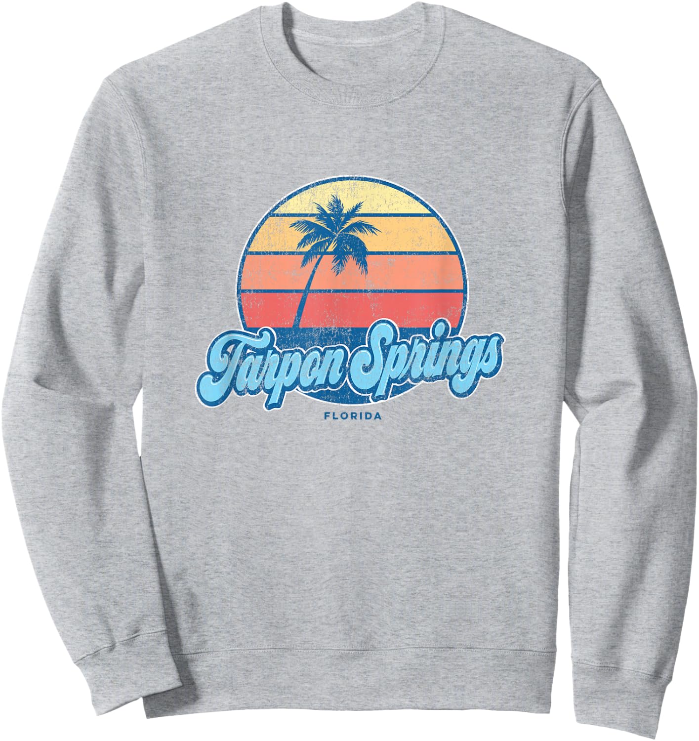 Vintage Tarpon Springs Florida FL Classic 70s Retro Surfer Sweatshirt - Sweatshirt | Ash