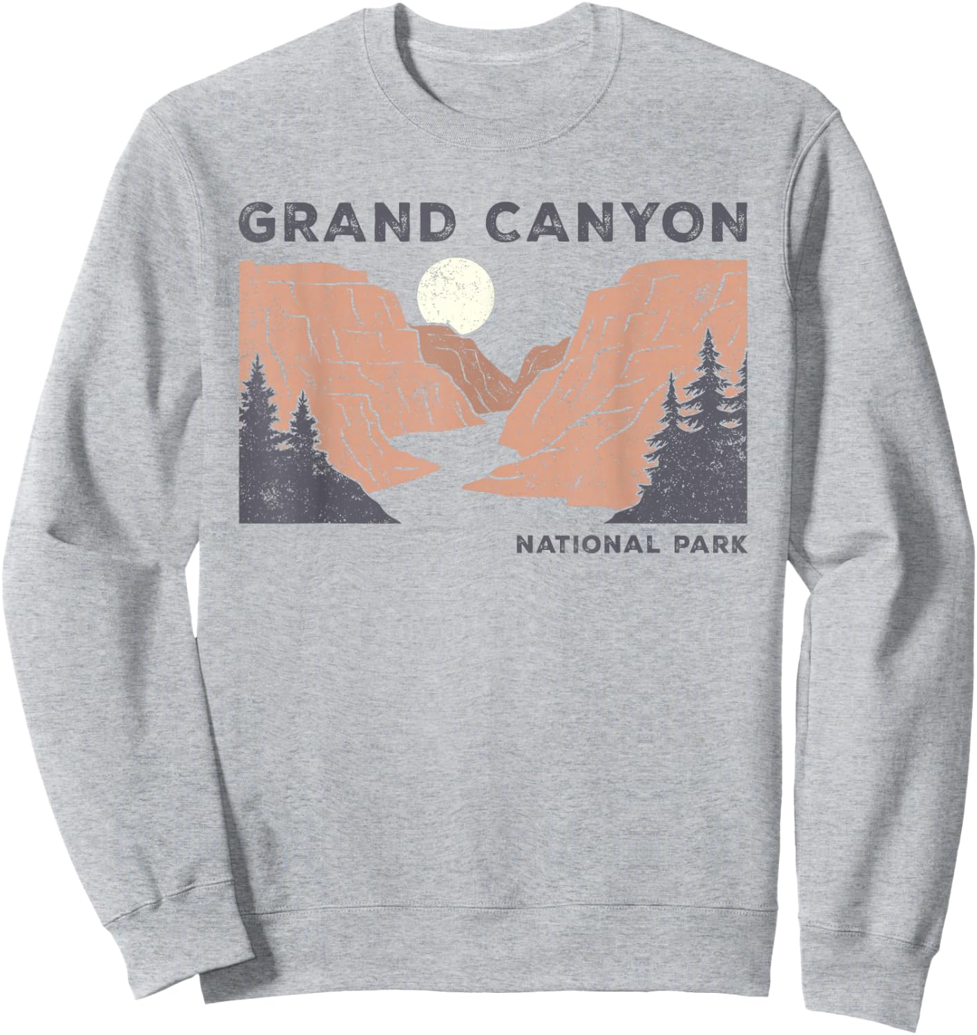 Hiked Grand Canyon National Park Arizona Vintage Men Sweatshirt - Sweatshirt | Ash