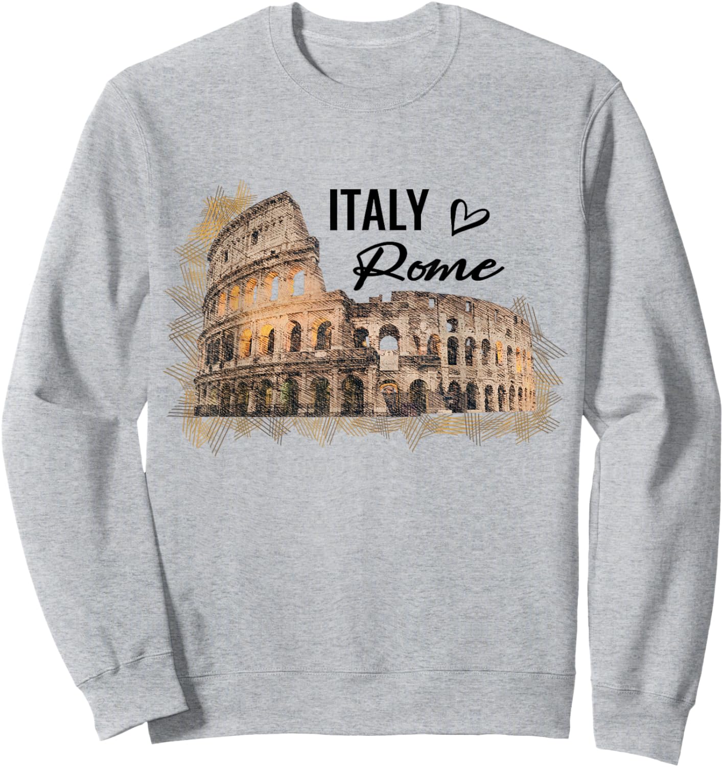 Italy Colosseum Rome I Love Italy Lover Men Women Children Sweatshirt - Sweatshirt | Ash