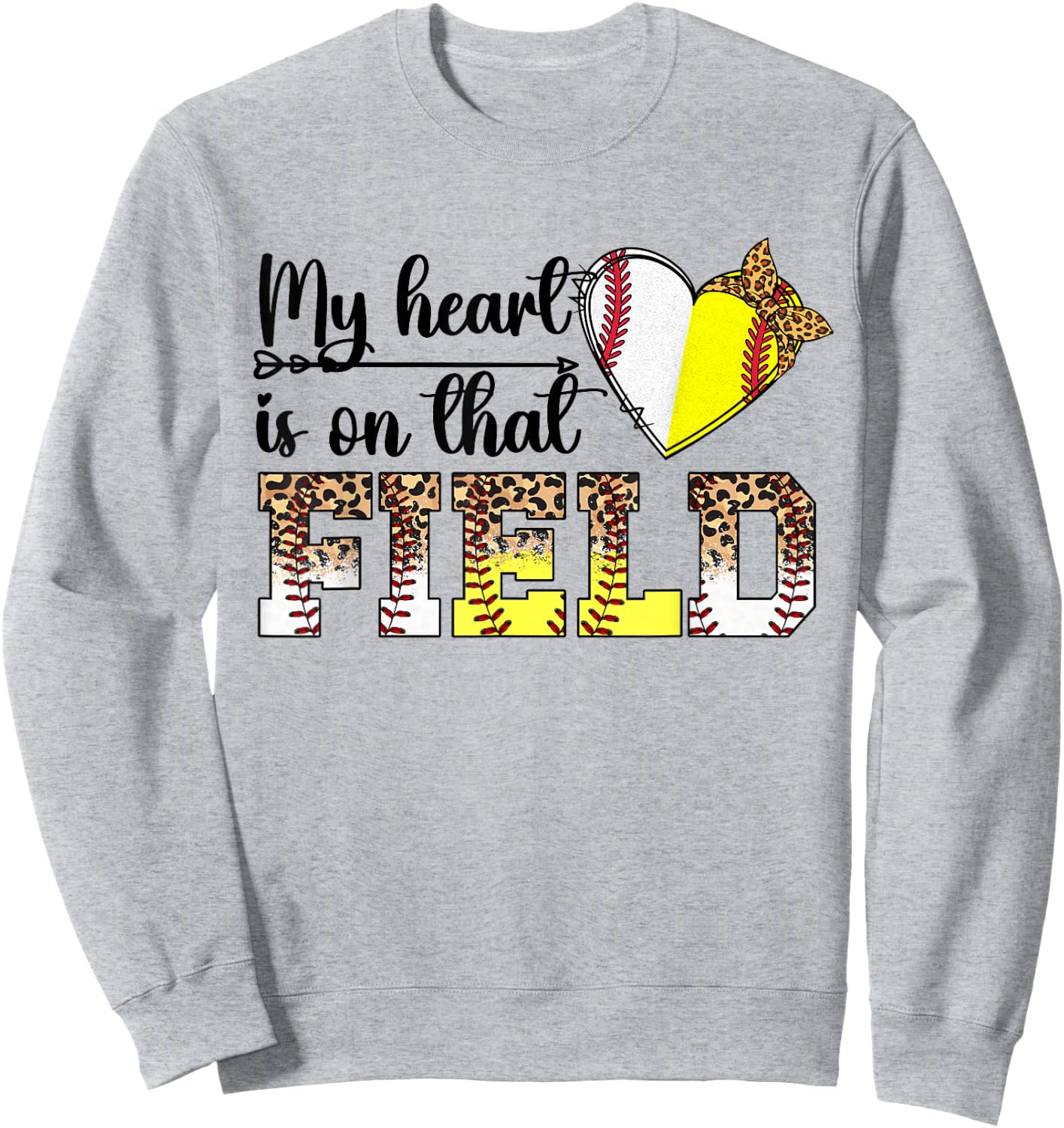 On That Field Proud Baseball Softball Grandma Sweatshirt - Sweatshirt | Ash