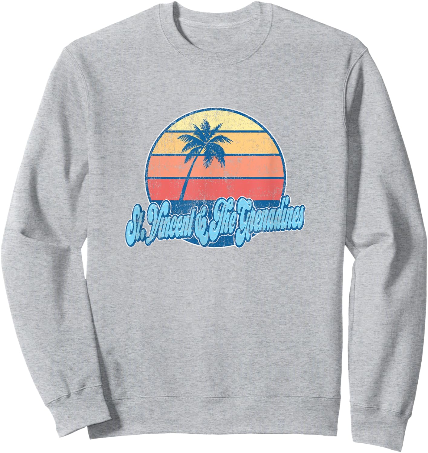 Vintage St. Vincent & The Grenadines Classic 70s Retro Surfe Sweatshirt - Sweatshirt | Ash