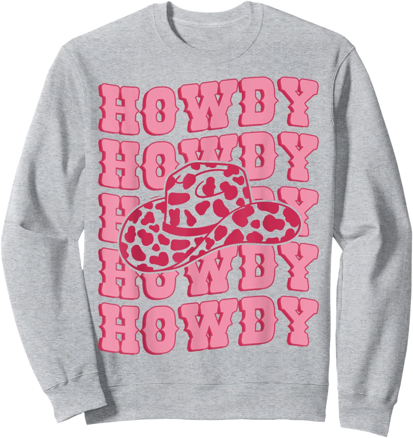 Vintage Pink Howdy Rodeo Western Country Southern Cowgirl Sweatshirt - Sweatshirt | Ash